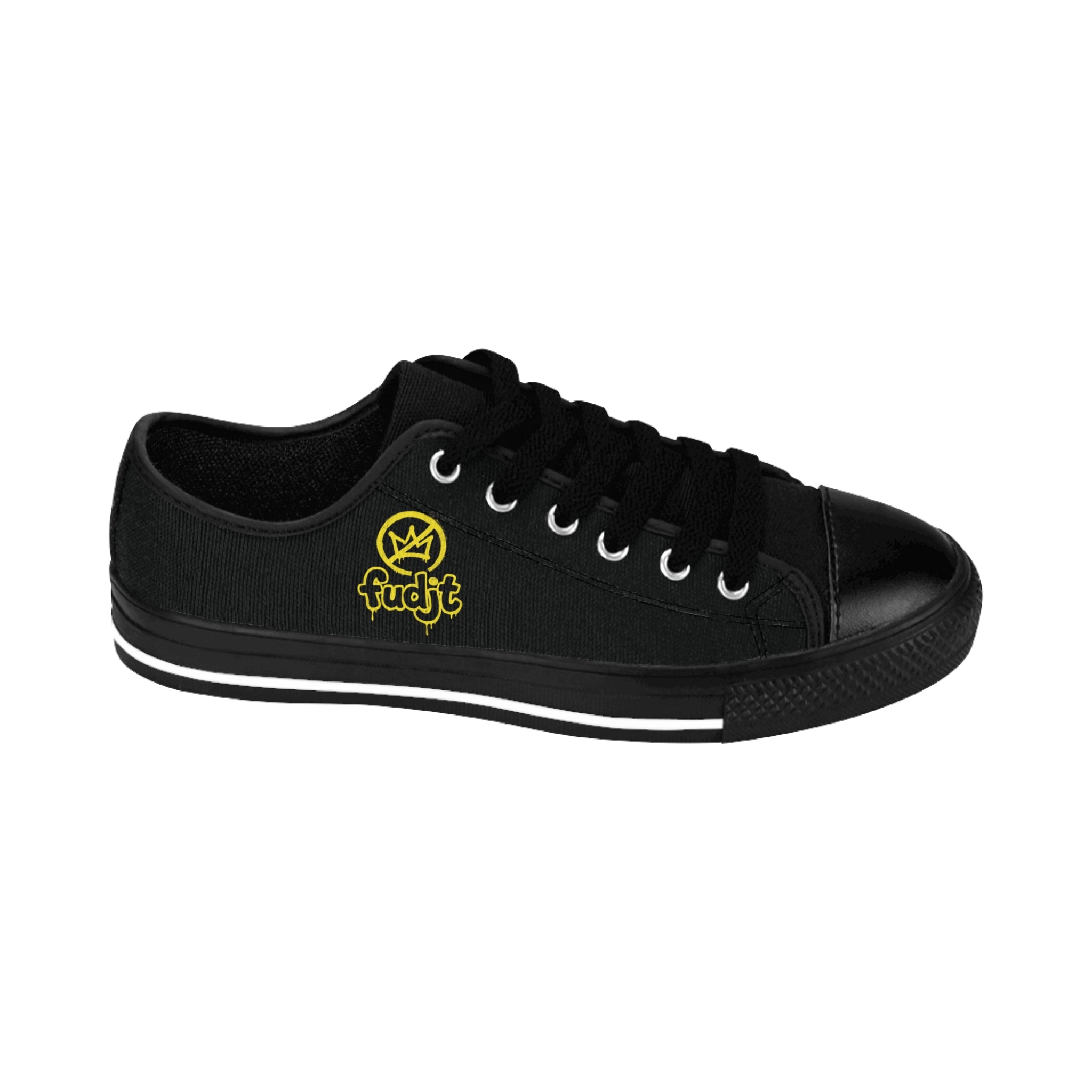 Black Golden fudjt No Kings Street Style Sneakers | Women & Girls 1.5 Low Top