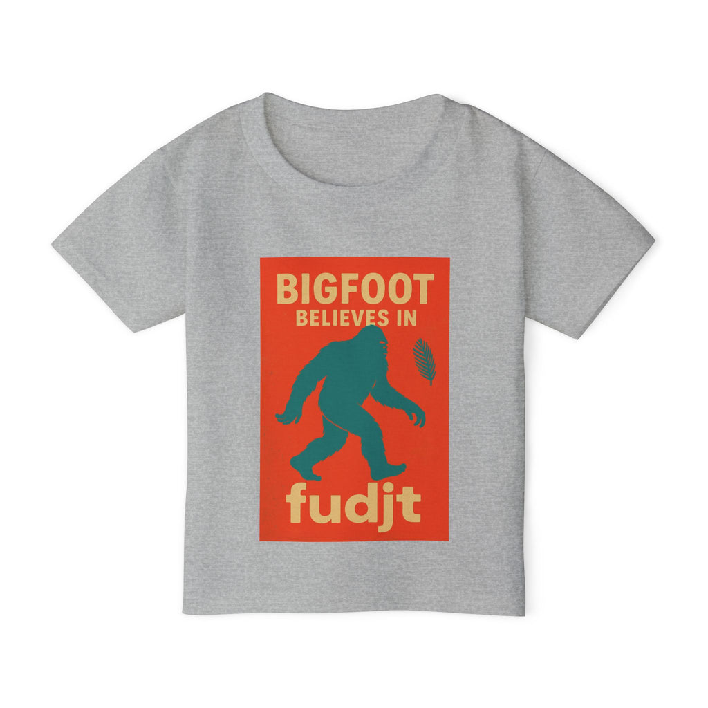 fudjt Toddler Tee with Bigfoot Believes Design | 6 Colors