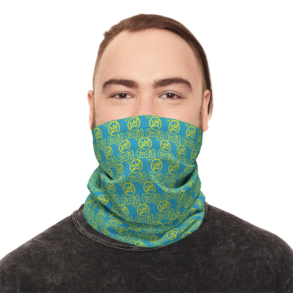 Turquoise Golden fudjt No Kings 1.25 Neck Gaiter