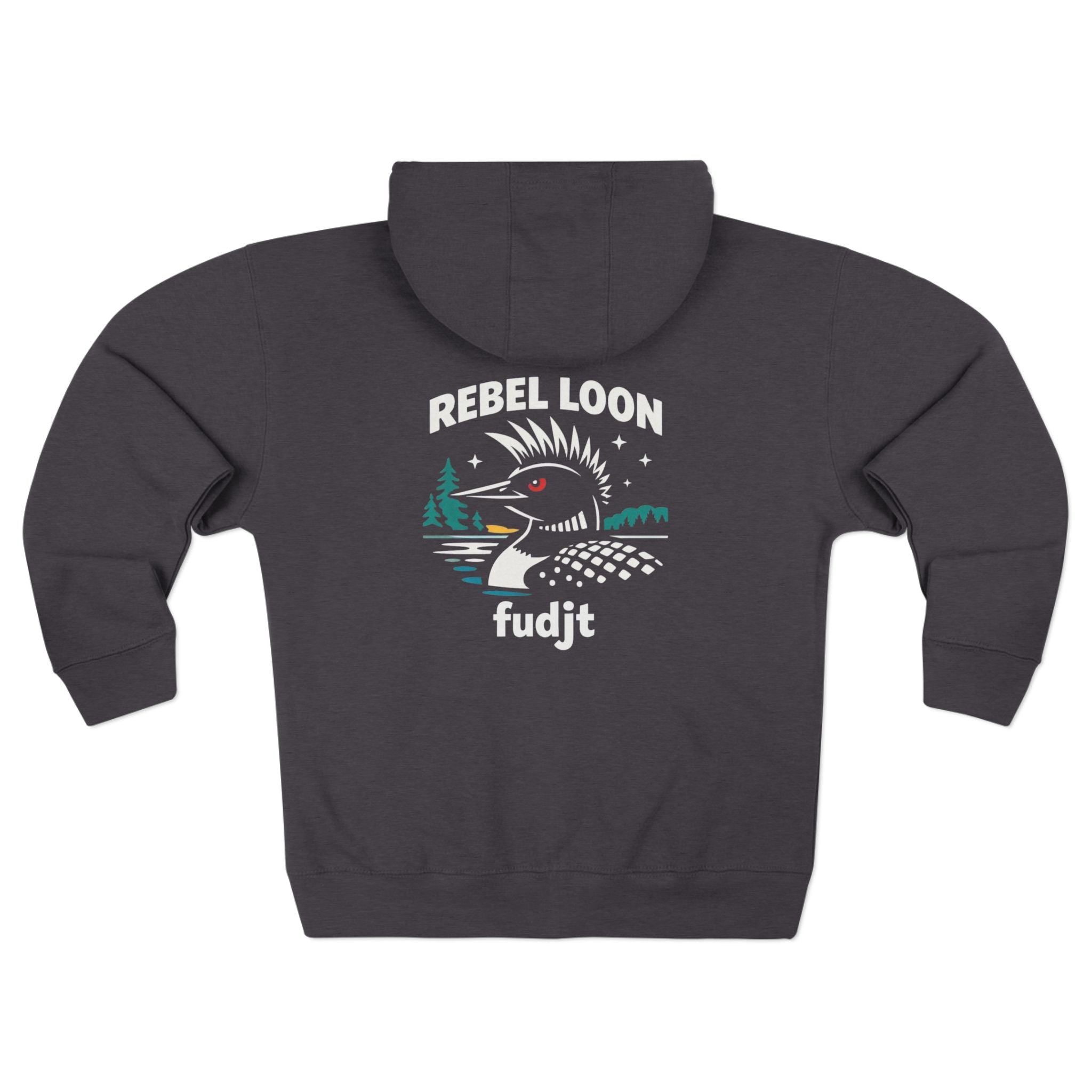 fudjt Rebel Loon Naturescape Zip Hoodie | Front & Back Graphic | 5 Colors