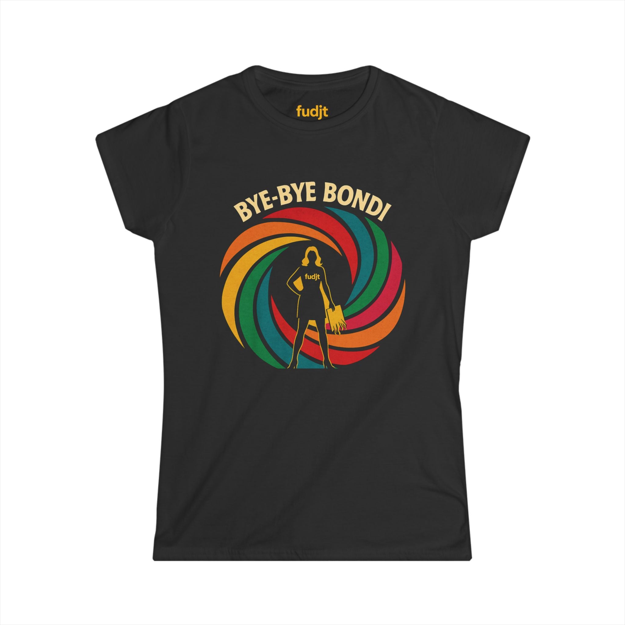 Women's Bye-Bye Bondi Spiral Baddie fudjt Comfy Stylie Tee | 8 Colors
