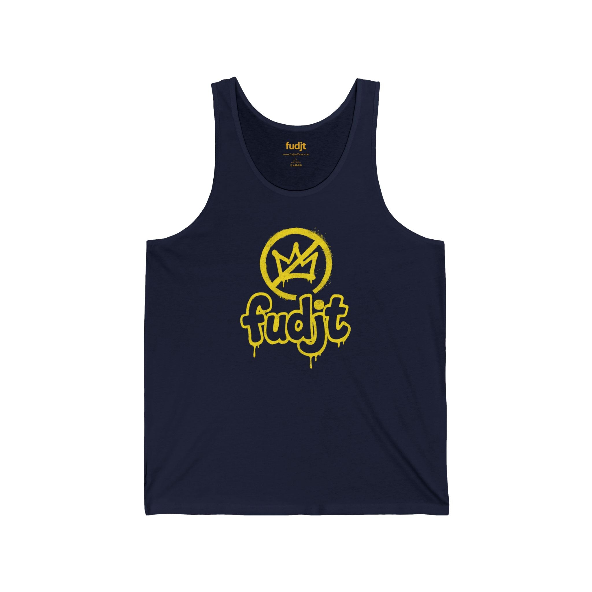 Golden fudjt No Kings Jersey Tank | Front & Back Graphic | 4 Stylish Colors