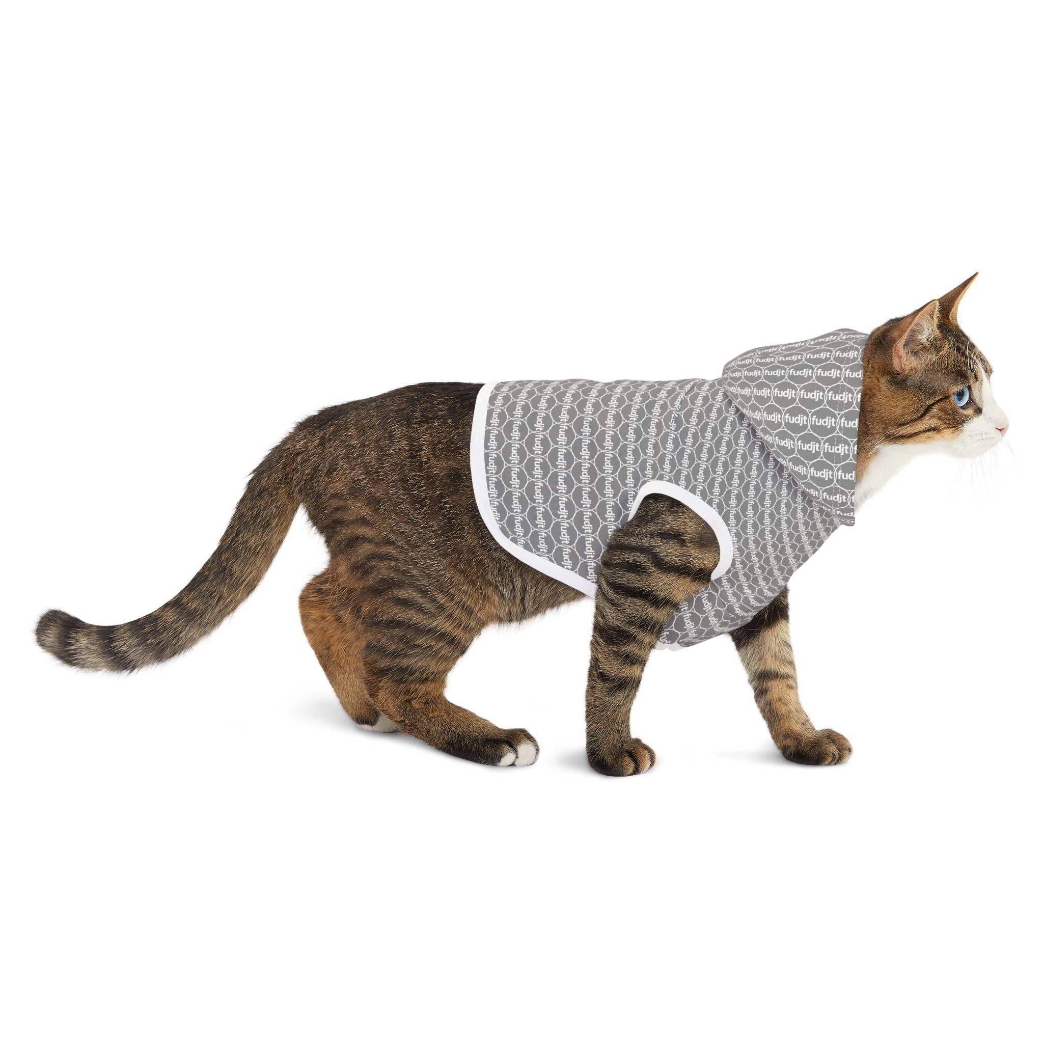 Gray fudjt Pet Hoodie | Unbroken Chain 1.25 | 7 Sizes