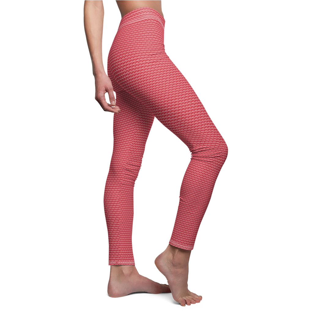 Dark Red fudjt Unbroken Chain .5 Casual Leggings