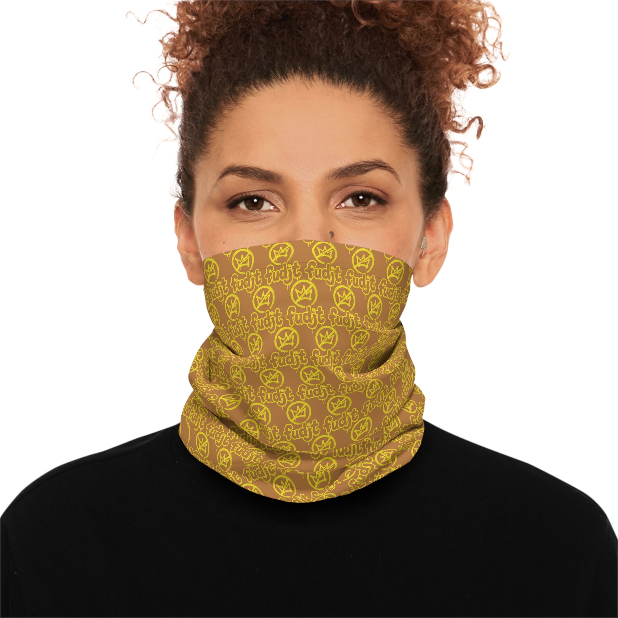 Light Brown Golden fudjt No Kings 1.25 Neck Gaiter