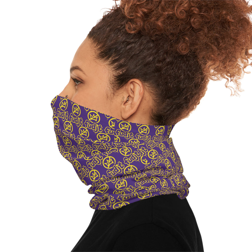 Purple Golden fudjt No Kings 1.25 Neck Gaiter