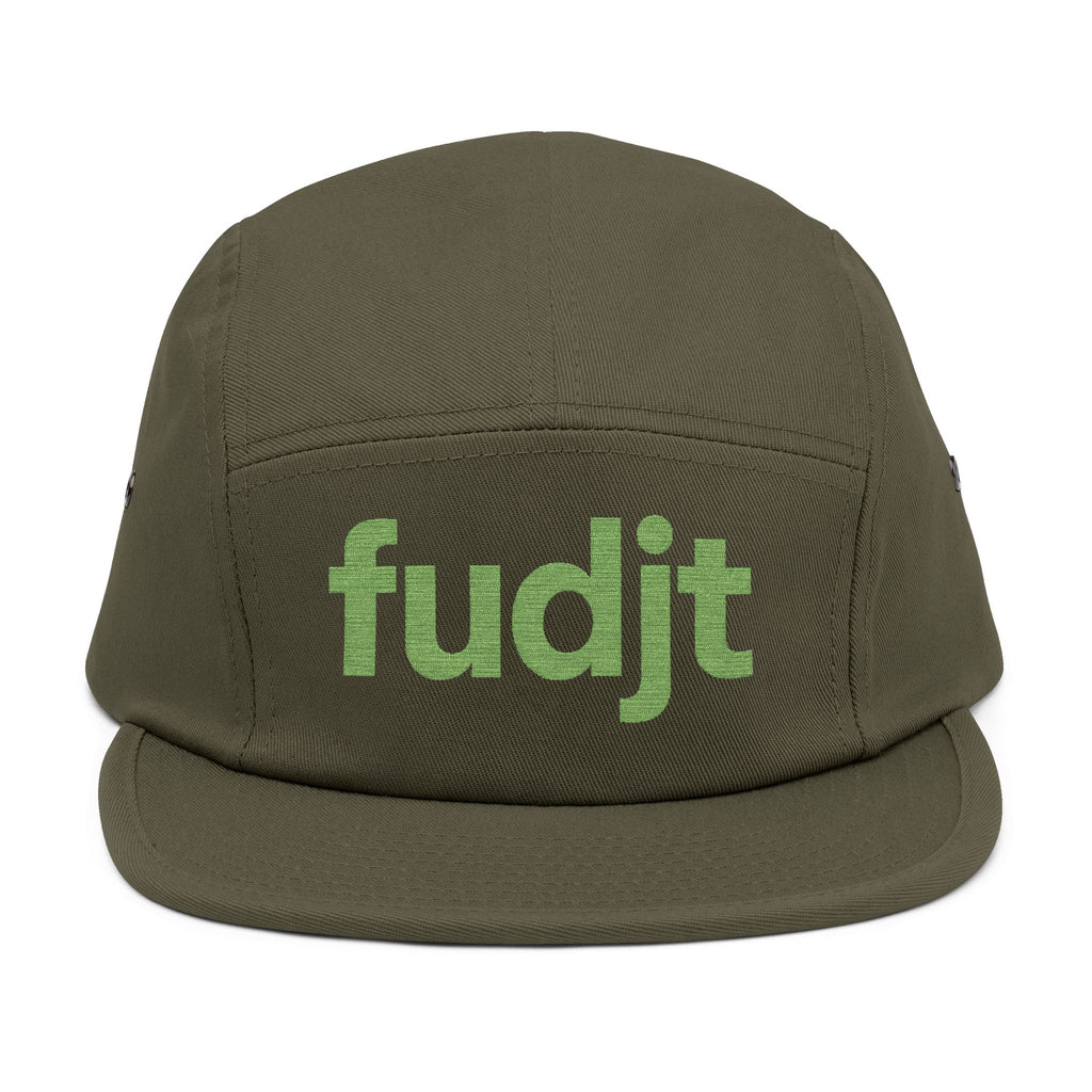 Embroidered 5 Panel Cap - Green fudjt Logo - 7 Colors