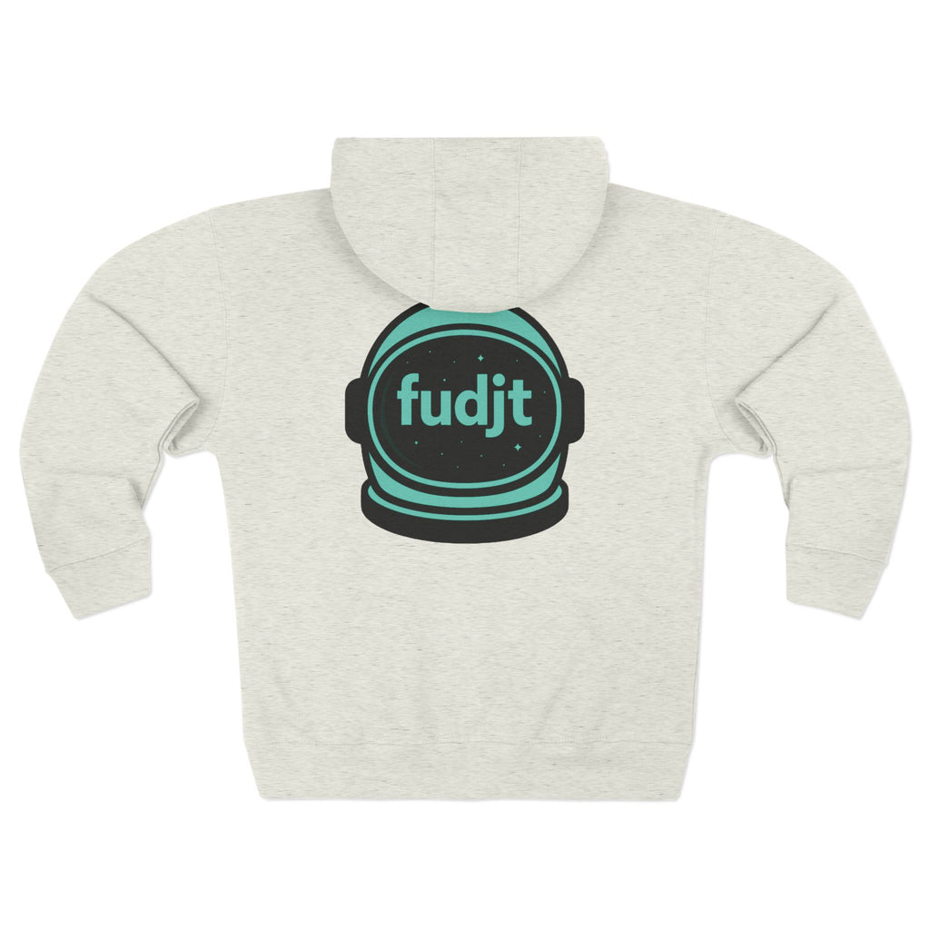 Zip Hoodie with Green Space fudjt | Front & Back Graphic | 9 Colors