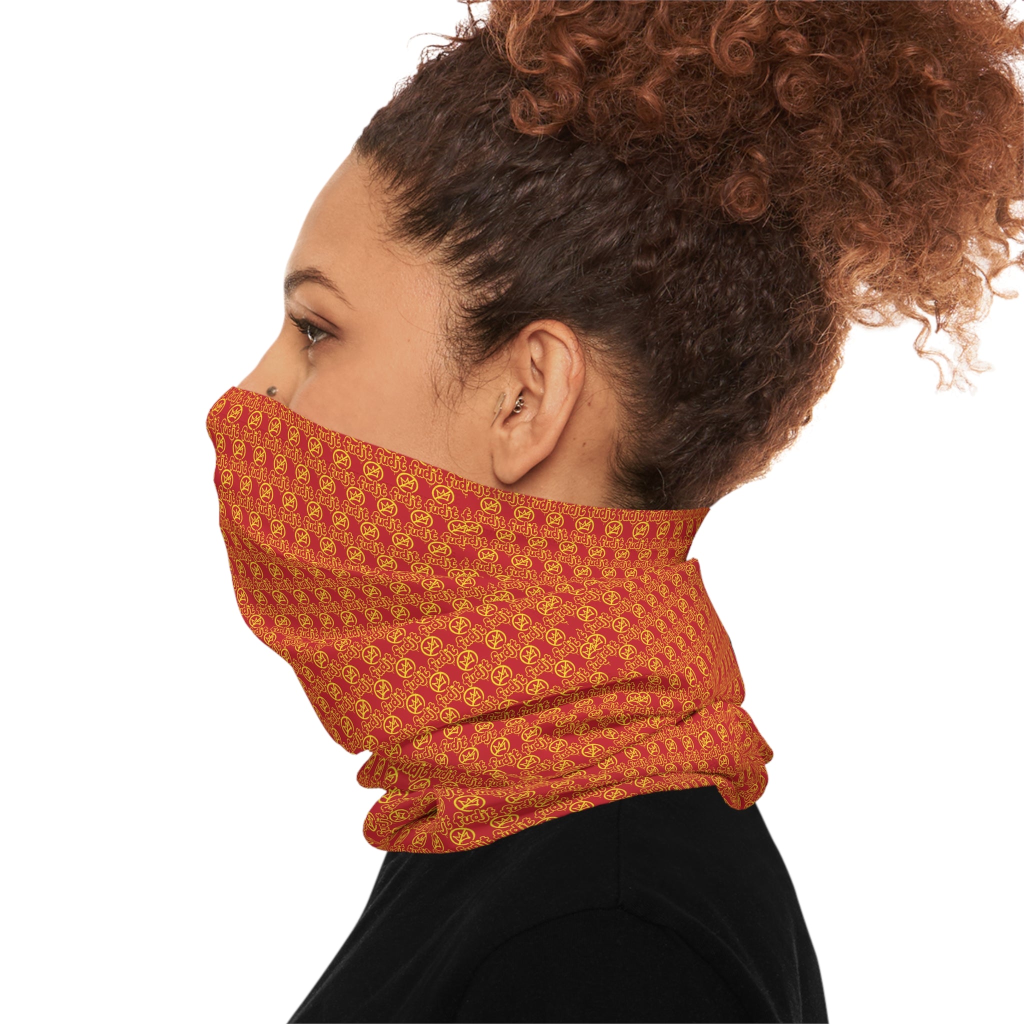 Dark Red Golden fudjt No Kings .5 Neck Gaiter