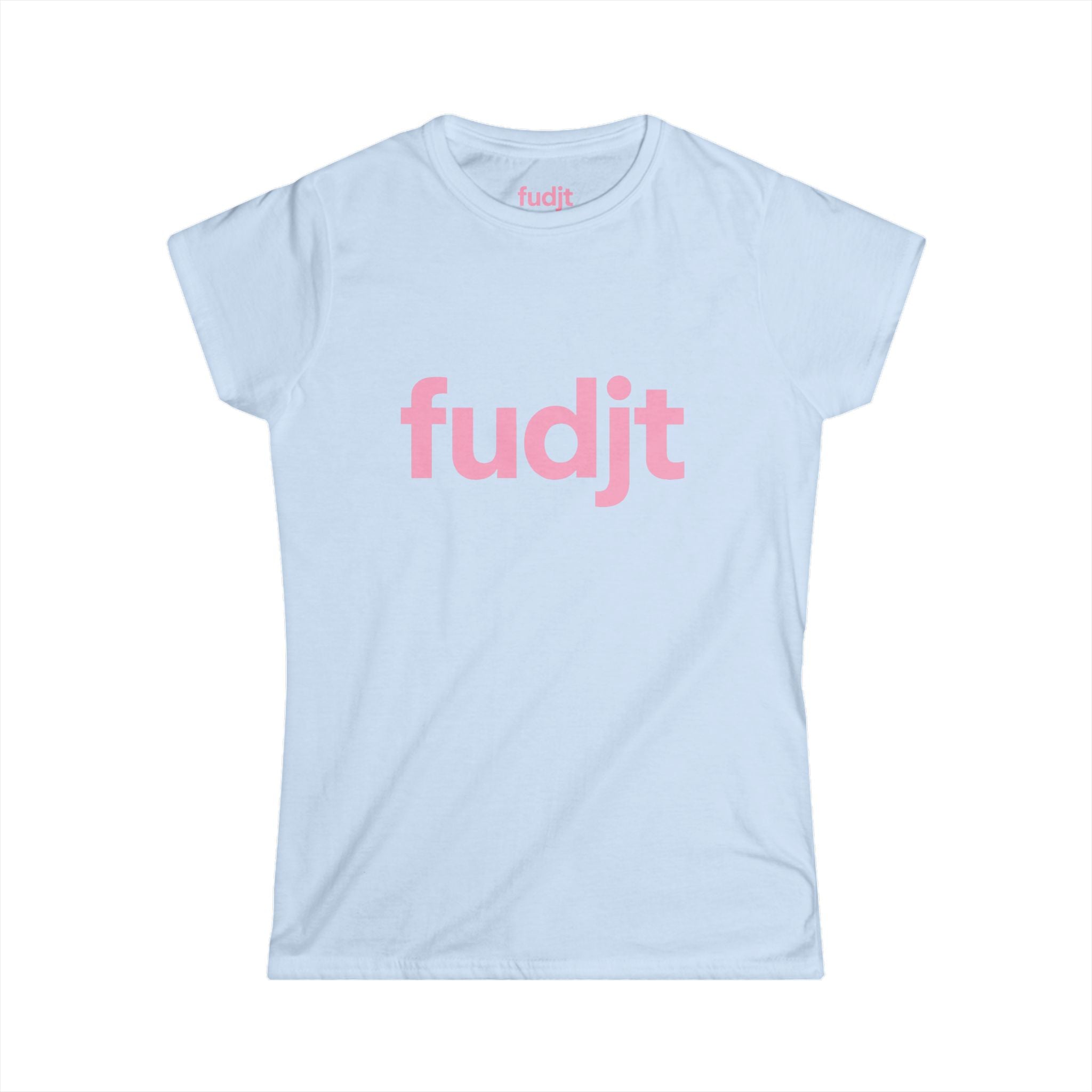 Women's Pink fudjt logo Comfy Stylie Tee | 12 Colors