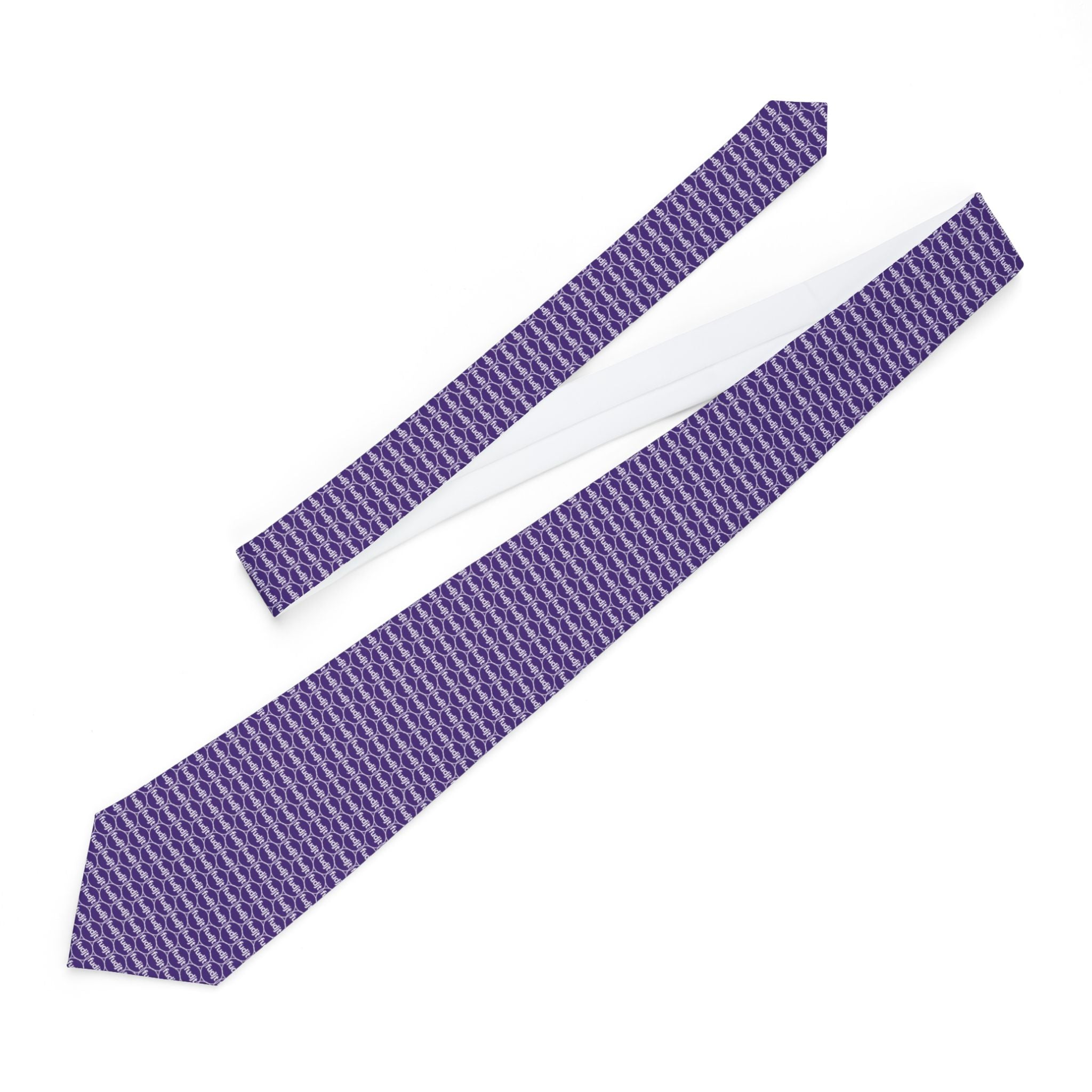 Purple Unbroken Chain fudjt Necktie