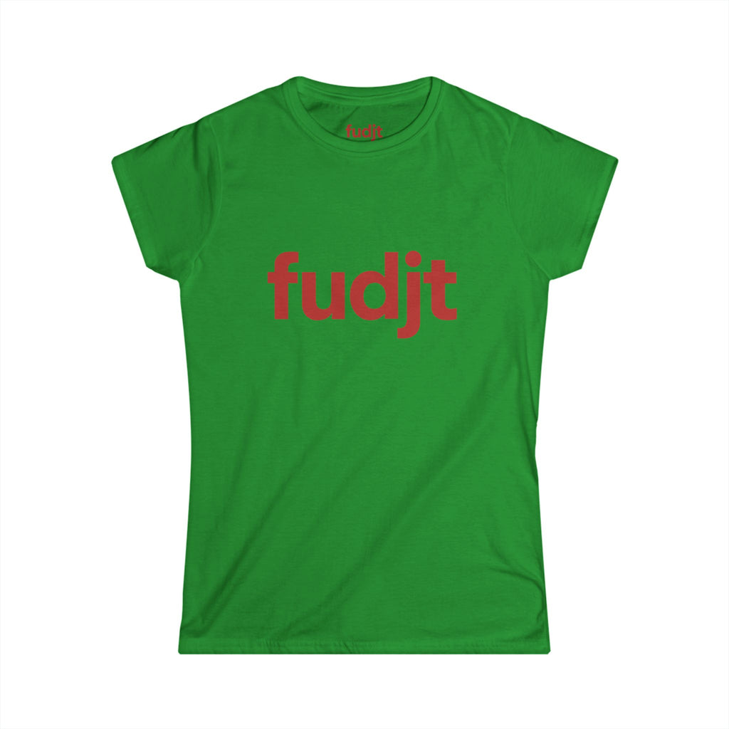 Women's Red fudjt logo Comfy Stylie Tee | 11 Colors