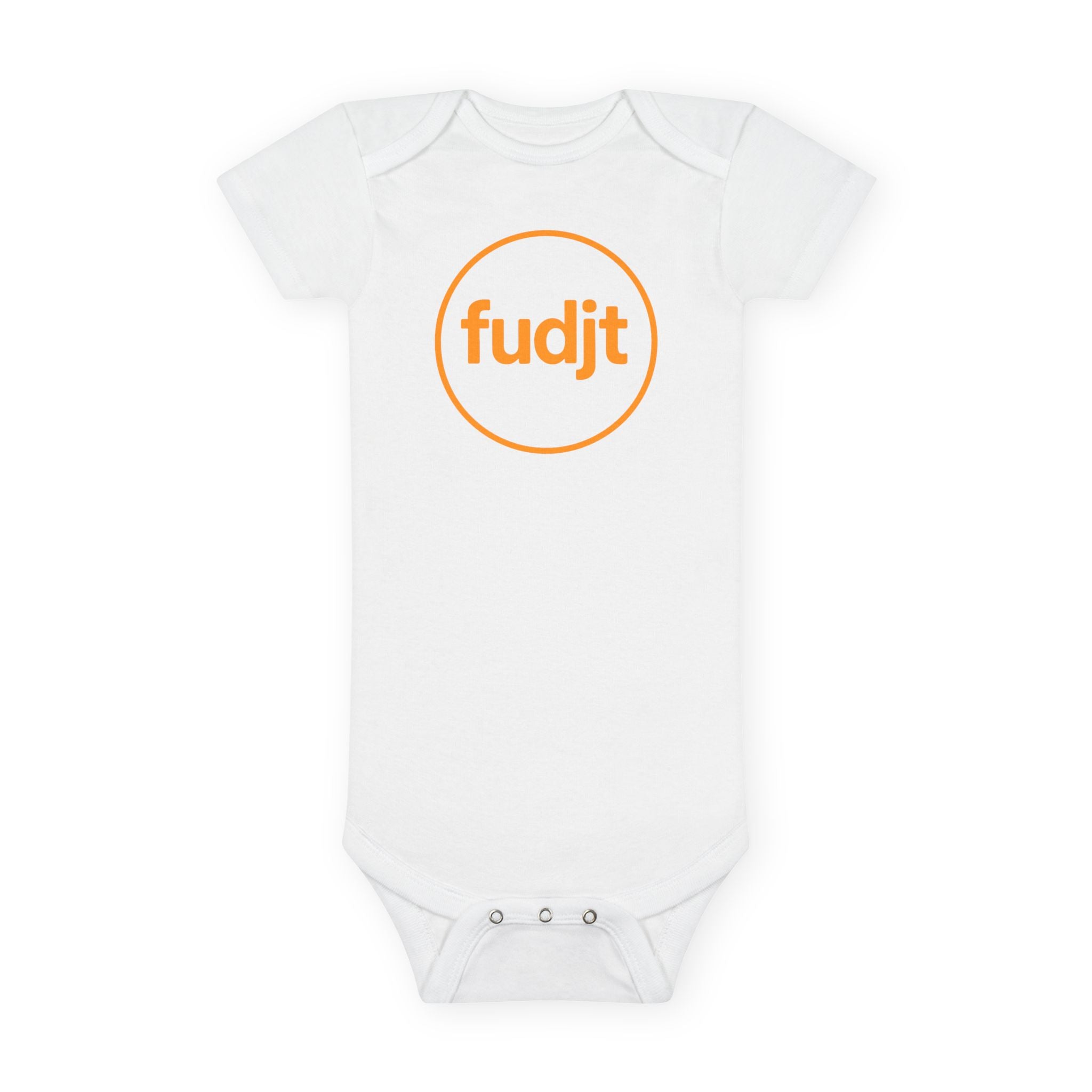 Orange fudjt Circle Baby Onesie | 4 Colors