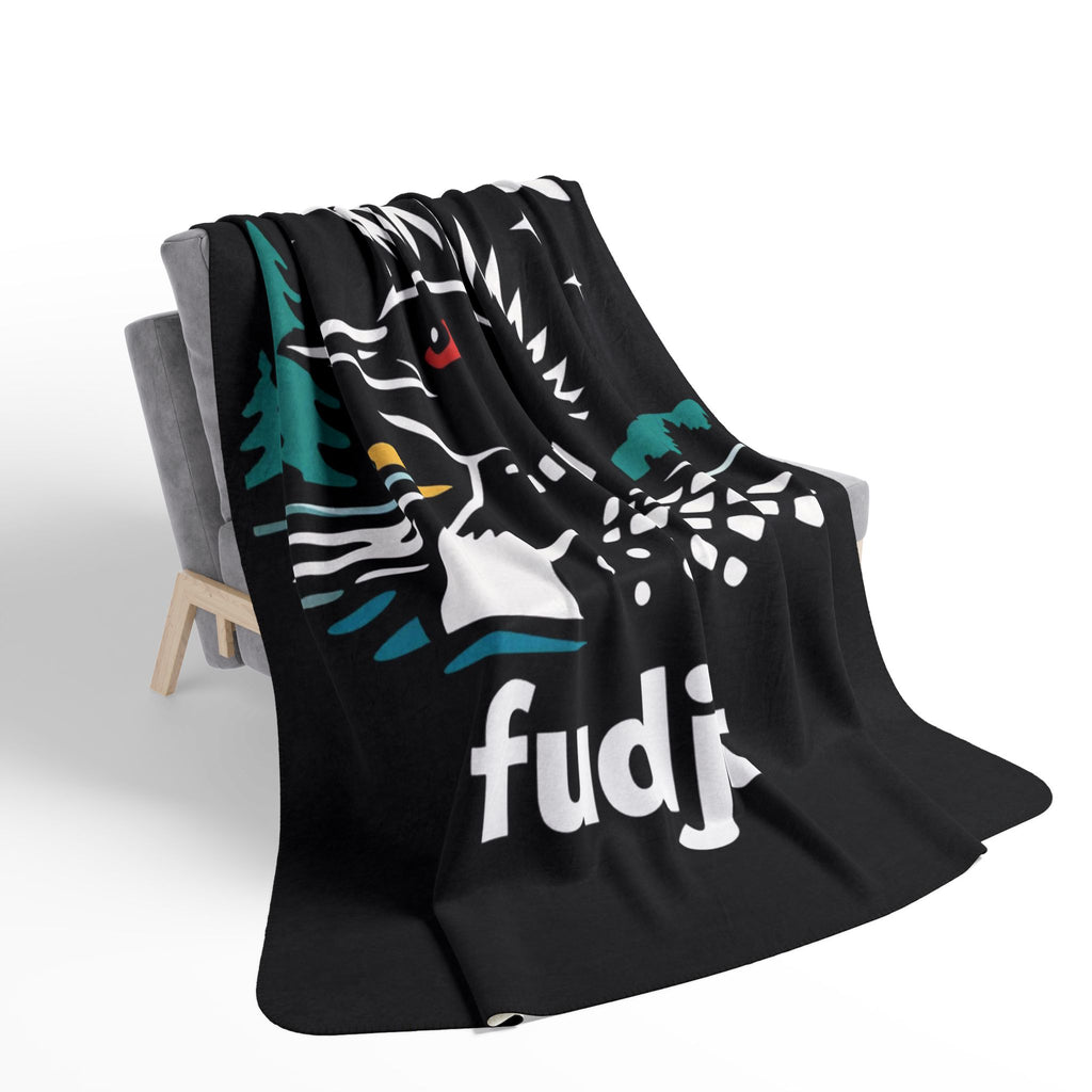 Rebel Loon fudjt Fleece Blanket — Retro Loon Nature Sherpa Throw | 2 Colors, 2 Sizes