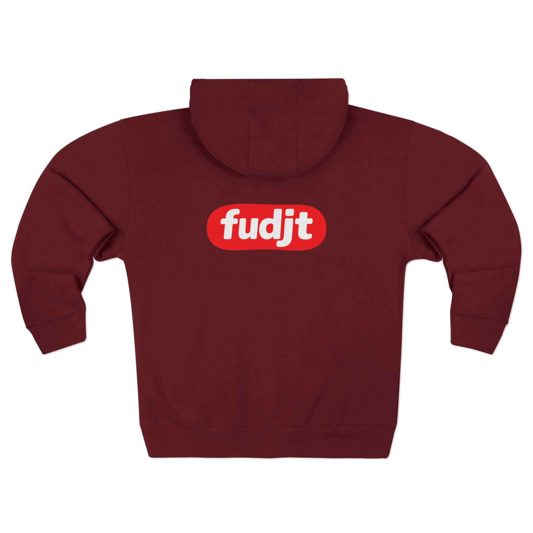 fudjt Anti-Supremacy Red Badge Zip Hoodie | Front & Back Graphic | 8 Colors