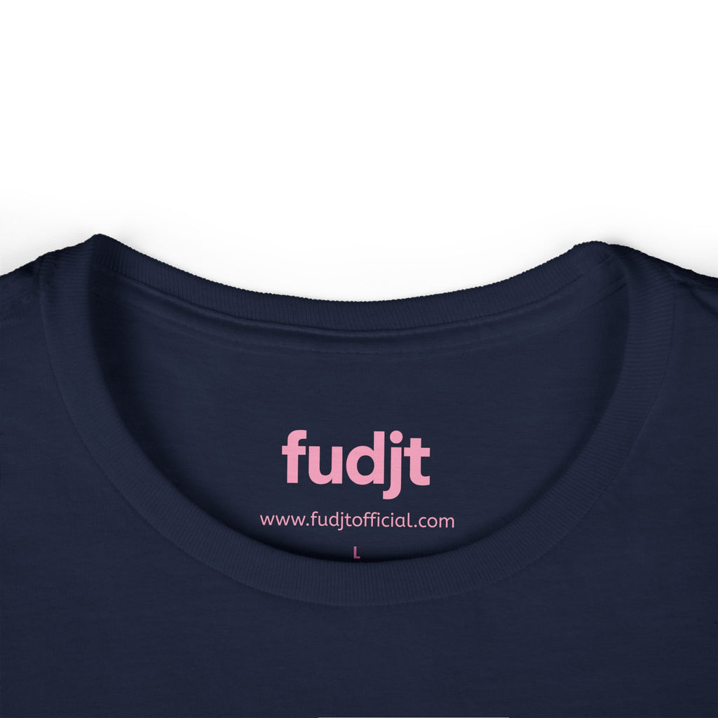Women's Pink fudjt logo Comfy Stylie Tee | 12 Colors