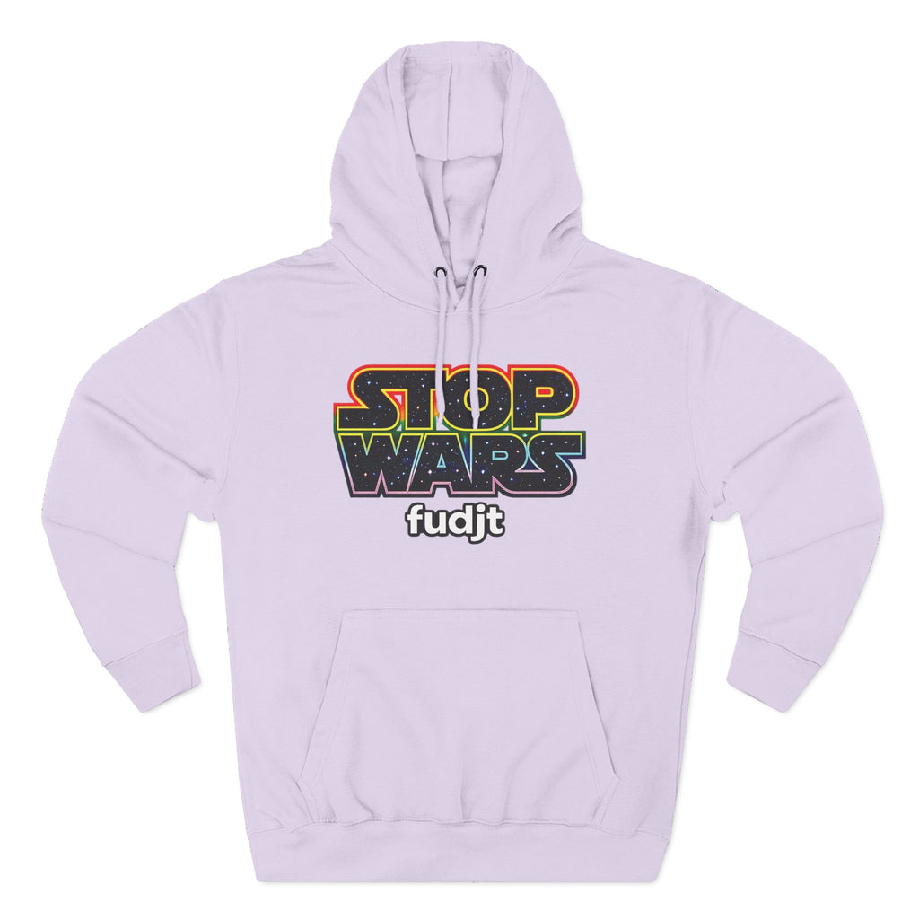fudjt Stop Wars Hoodie – Premium Fleece Pullover with Retro Protest Graphic, White fudjt | 15 Colors