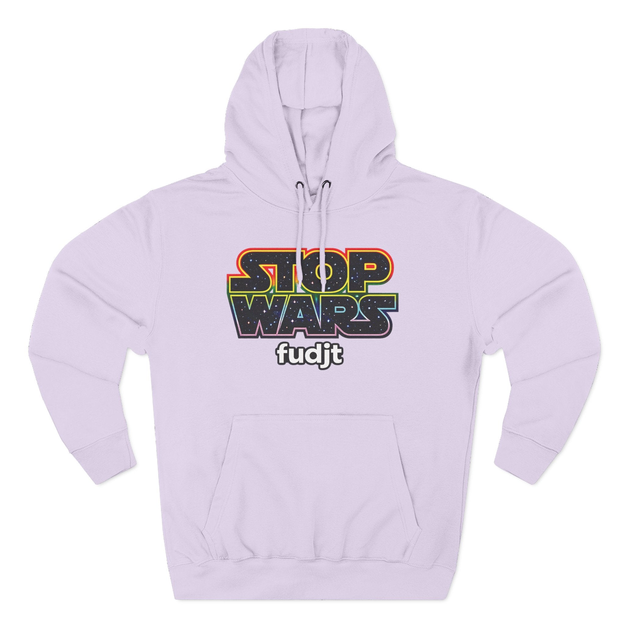 fudjt Stop Wars Hoodie – Premium Fleece Pullover with Retro Protest Graphic, White fudjt | 15 Colors