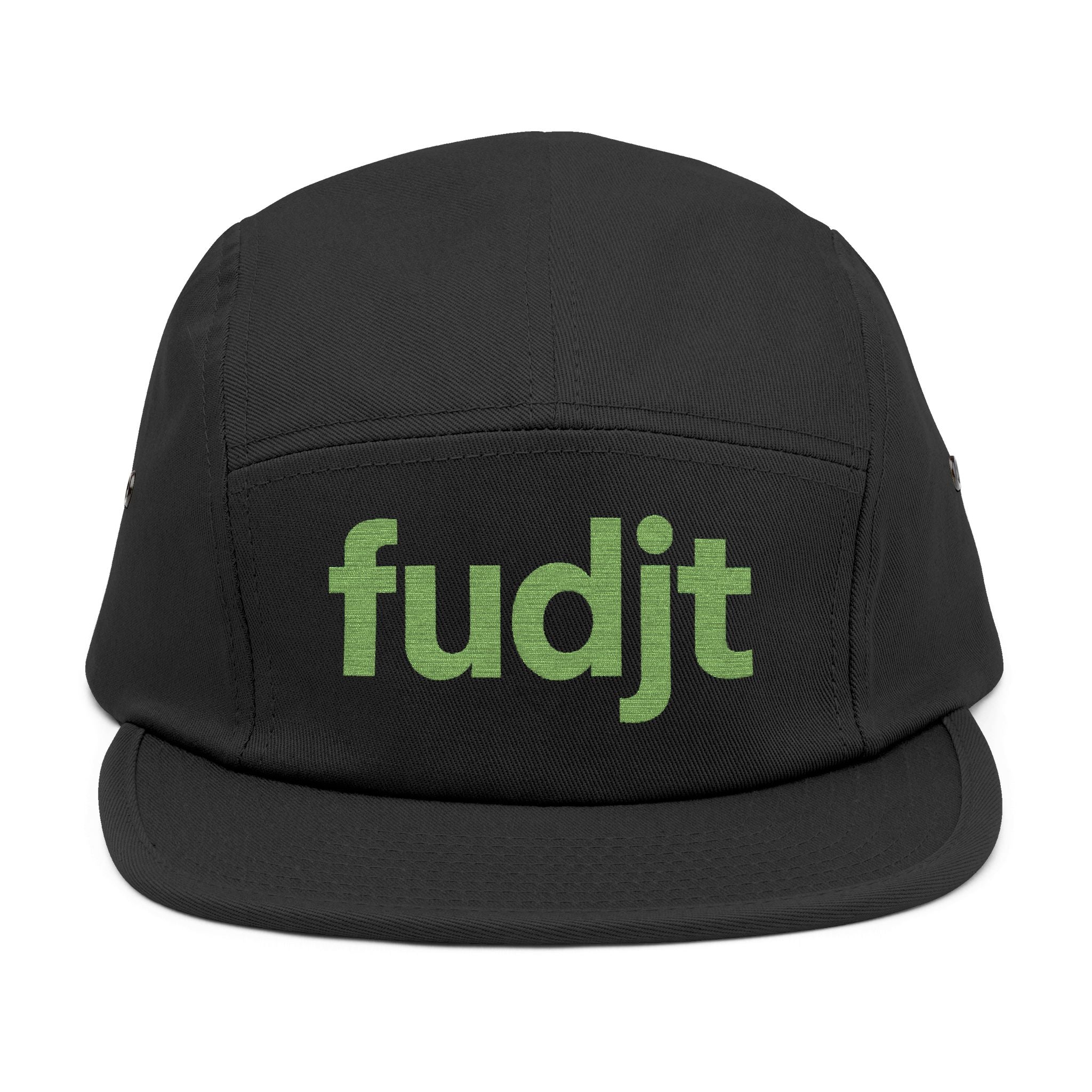 Embroidered 5 Panel Cap - Green fudjt Logo - 7 Colors