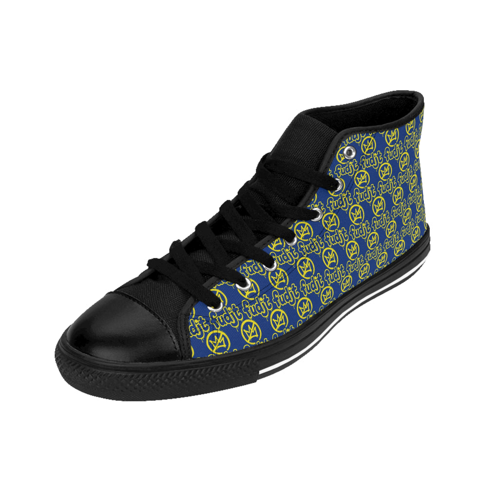 Dark Blue Golden fudjt No Kings Street Style Sneakers | Men & Boys 1 High Top