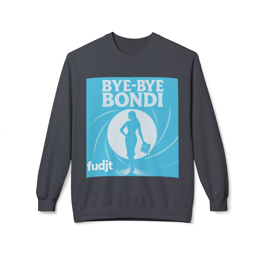 BYE-BYE BONDI | Blue Smoke Screen Retro fudjt Crewneck Sweatshirt | 14 Colors