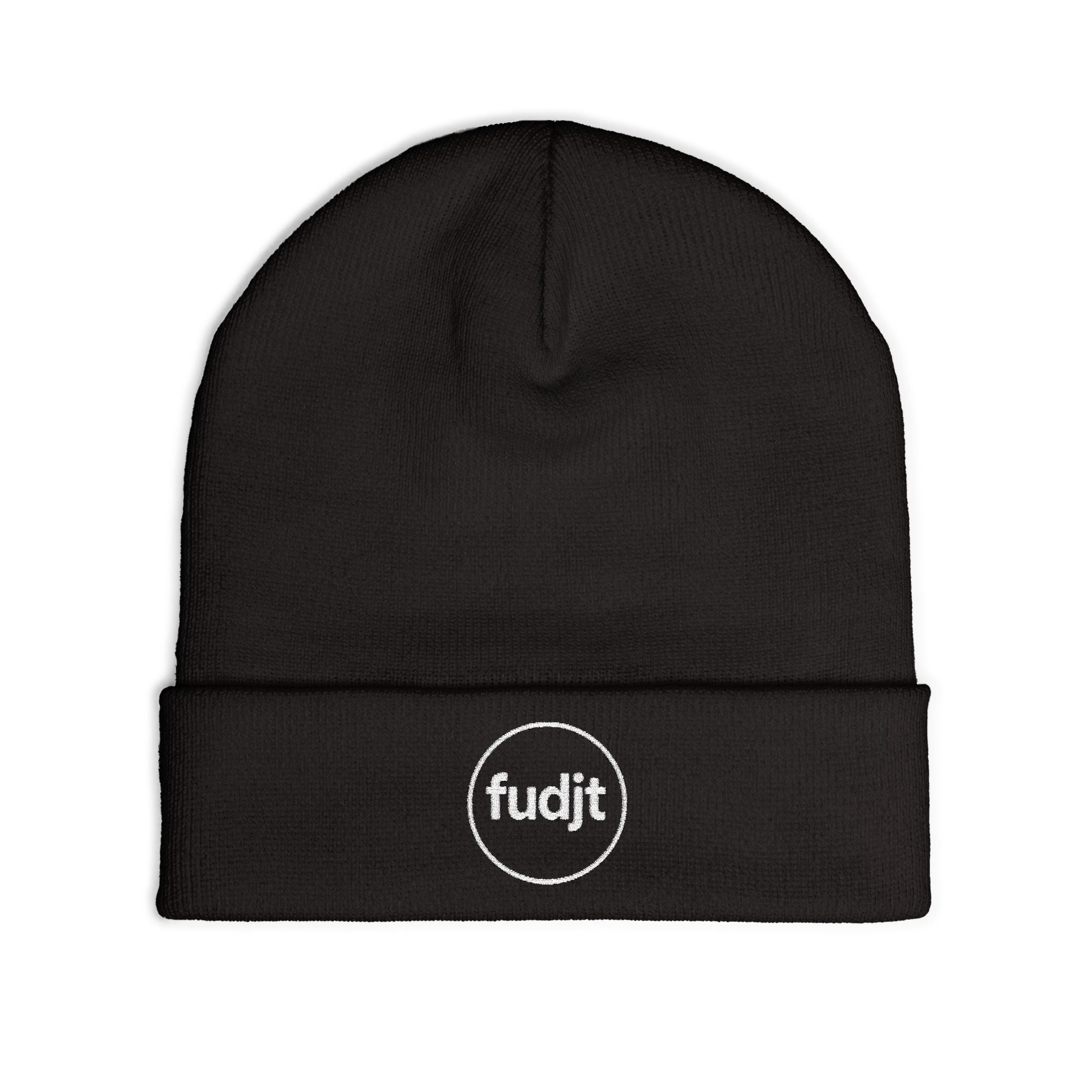 fudjt Circle Knit Beanie | White Embroidery | 5 Colors
