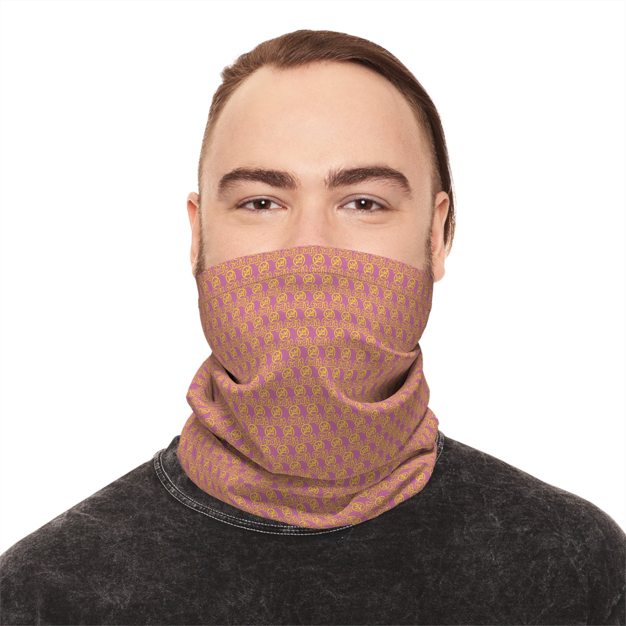 Light Pink Golden fudjt No Kings .5 Neck Gaiter
