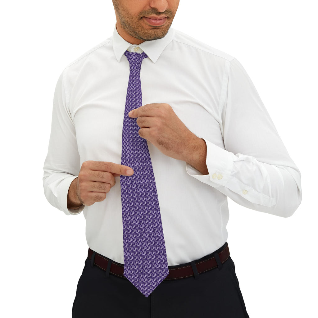 Purple Unbroken Chain fudjt Necktie 315