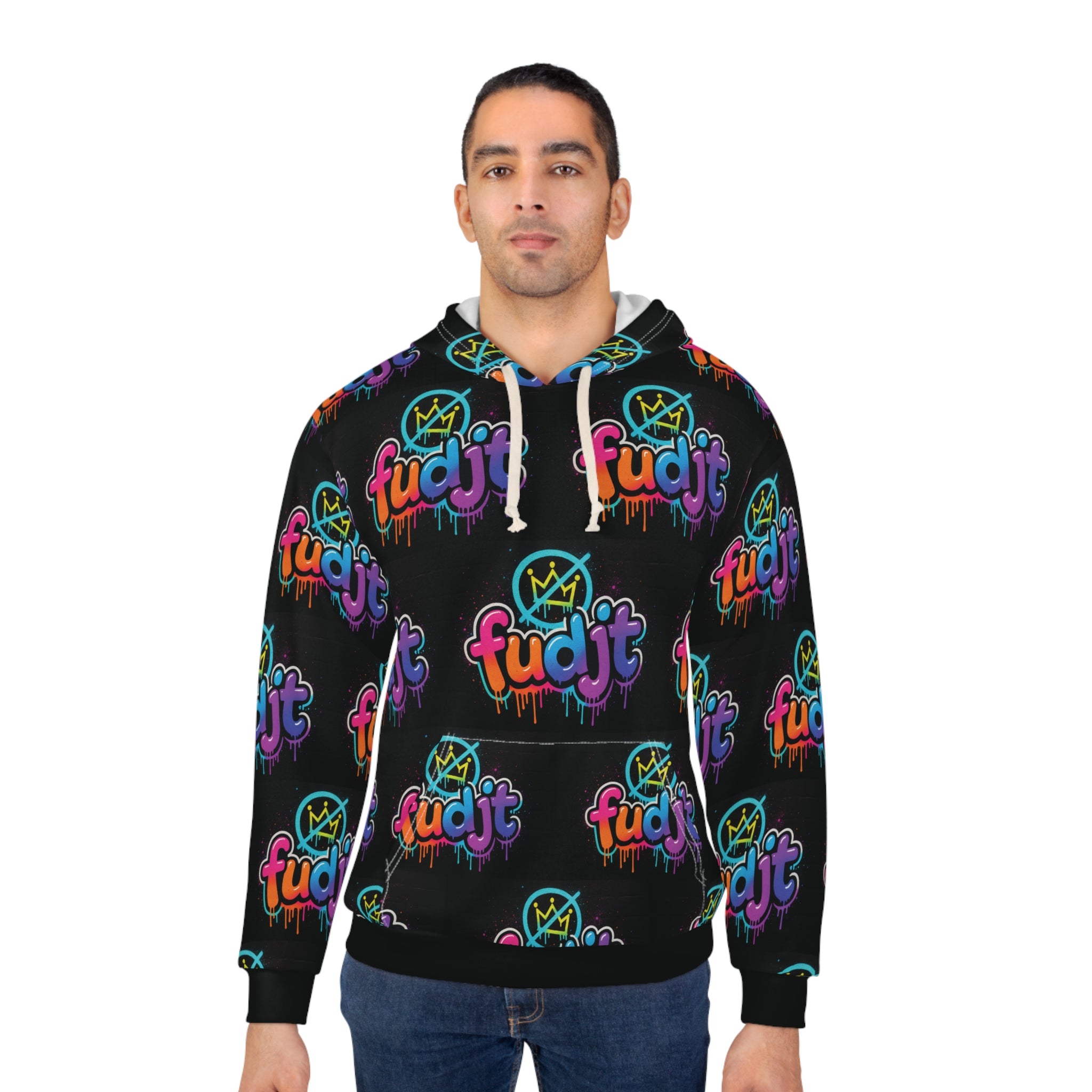 fudjt No Kings Clown Town Hoodie | All Over Black v1-10