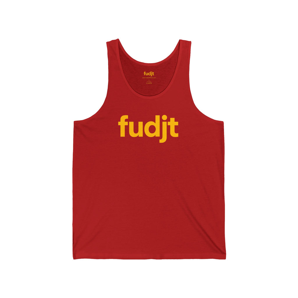 Gold fudjt logo - Unisex Jersey Tank | 6 Colors