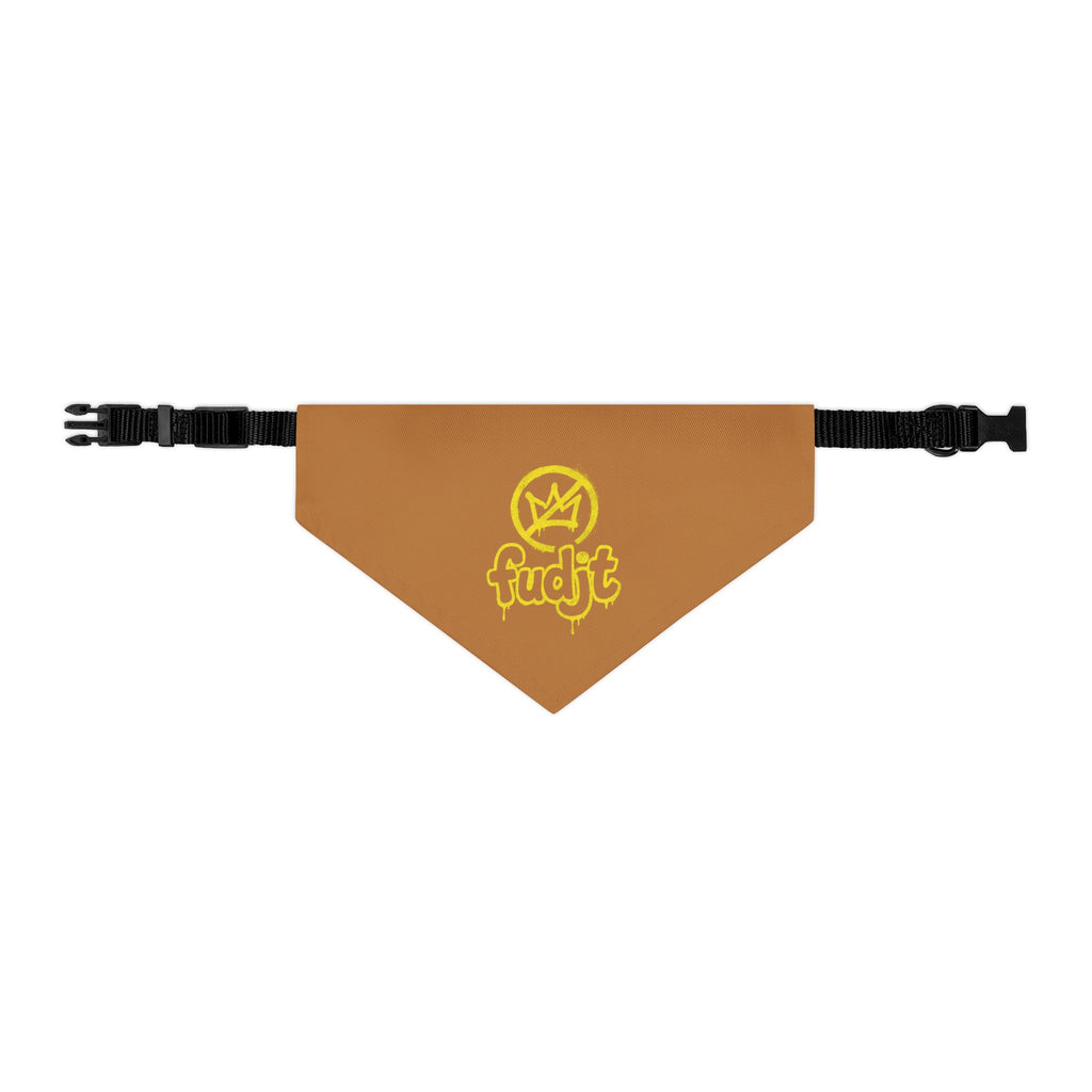 Light Brown Golden fudjt No Kings Bandana Collar for Dogs, Cats & More | 4 Sizes