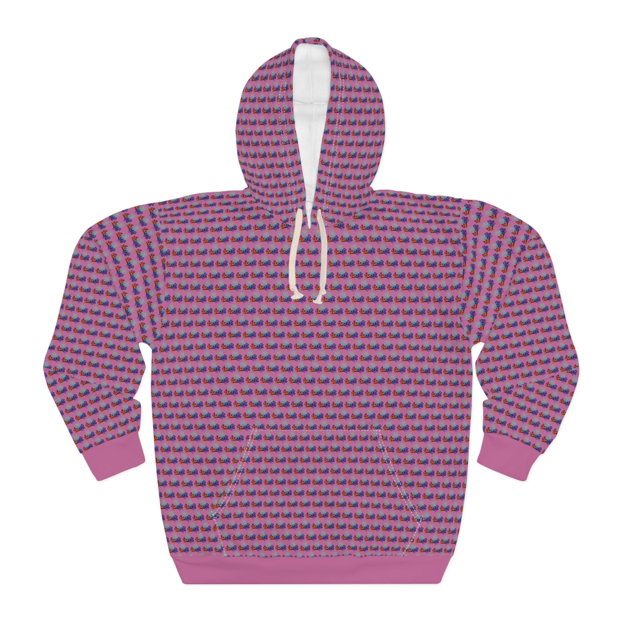 fudjt No Kings Clown Town Hoodie | All Over Light PInk 1