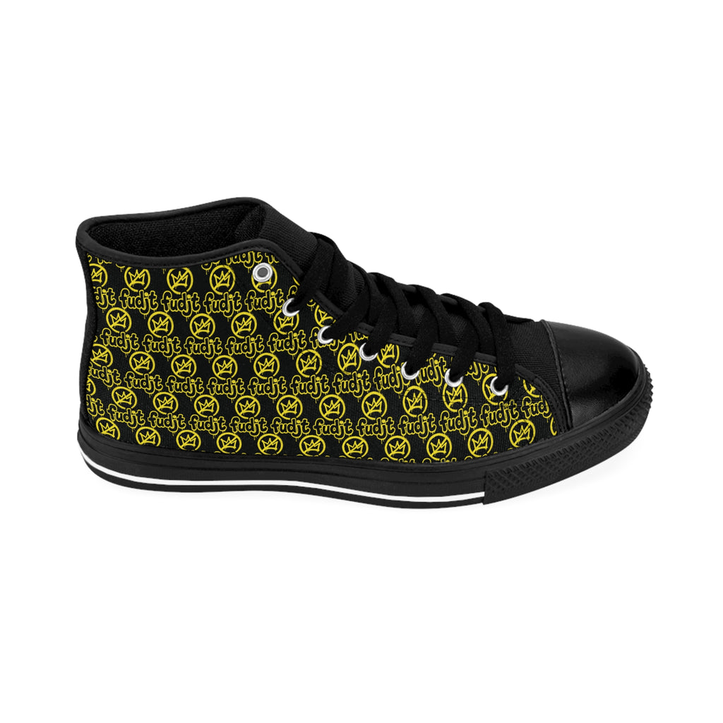 Black Golden fudjt No Kings Street Style Sneakers | Men & Boys 1 High Top