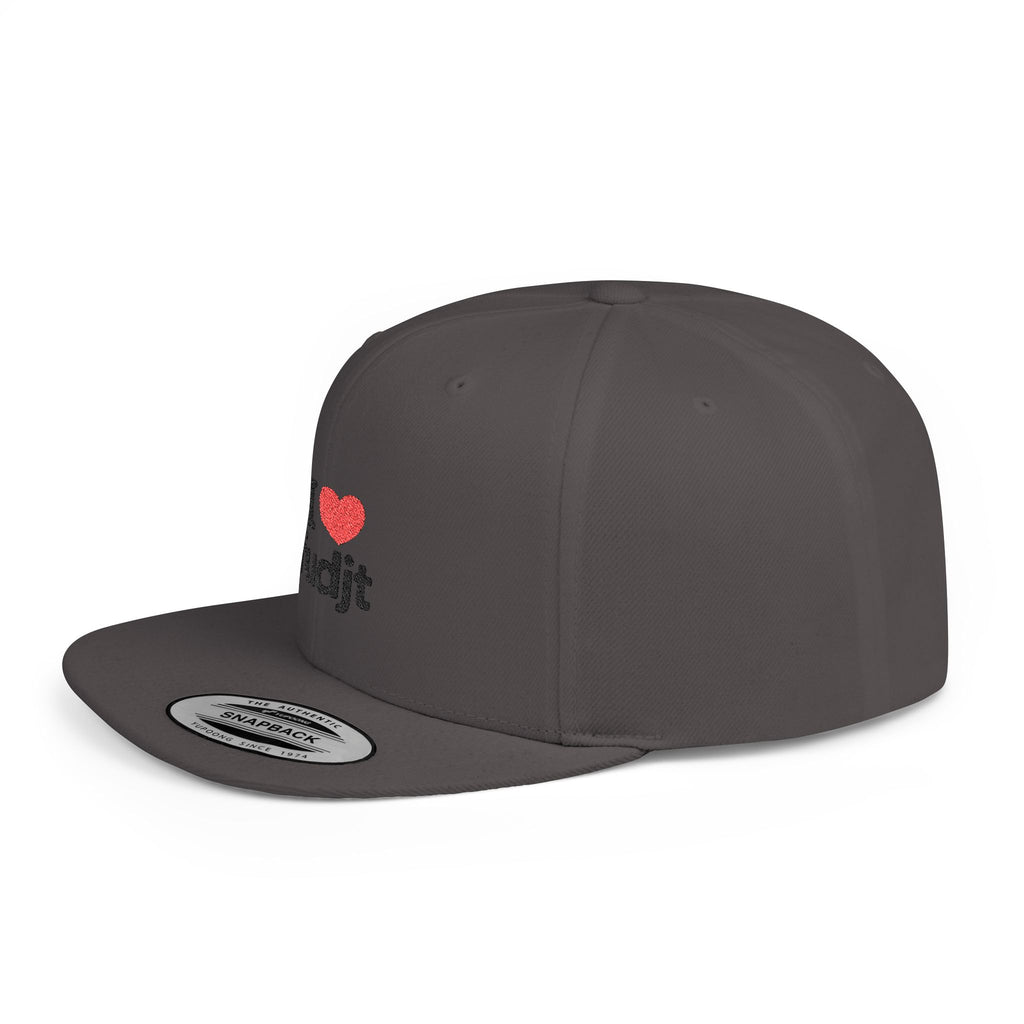 I Heart fudjt Flat Bill Snapback Hat | 7 Colors