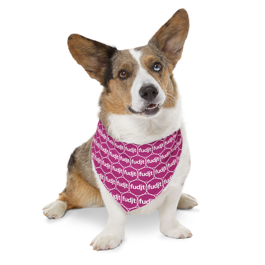Pink fudjt Unbroken Chain 1.25  Bandana Collar for Dogs, Cats & More | 4 Sizes