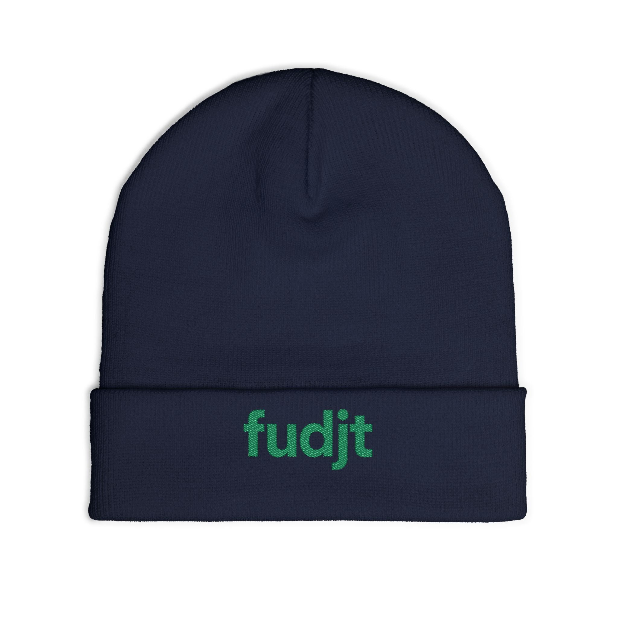 Stylish & Cozy fudjt Knit Beanie | Green Embroidery | 5 Colors