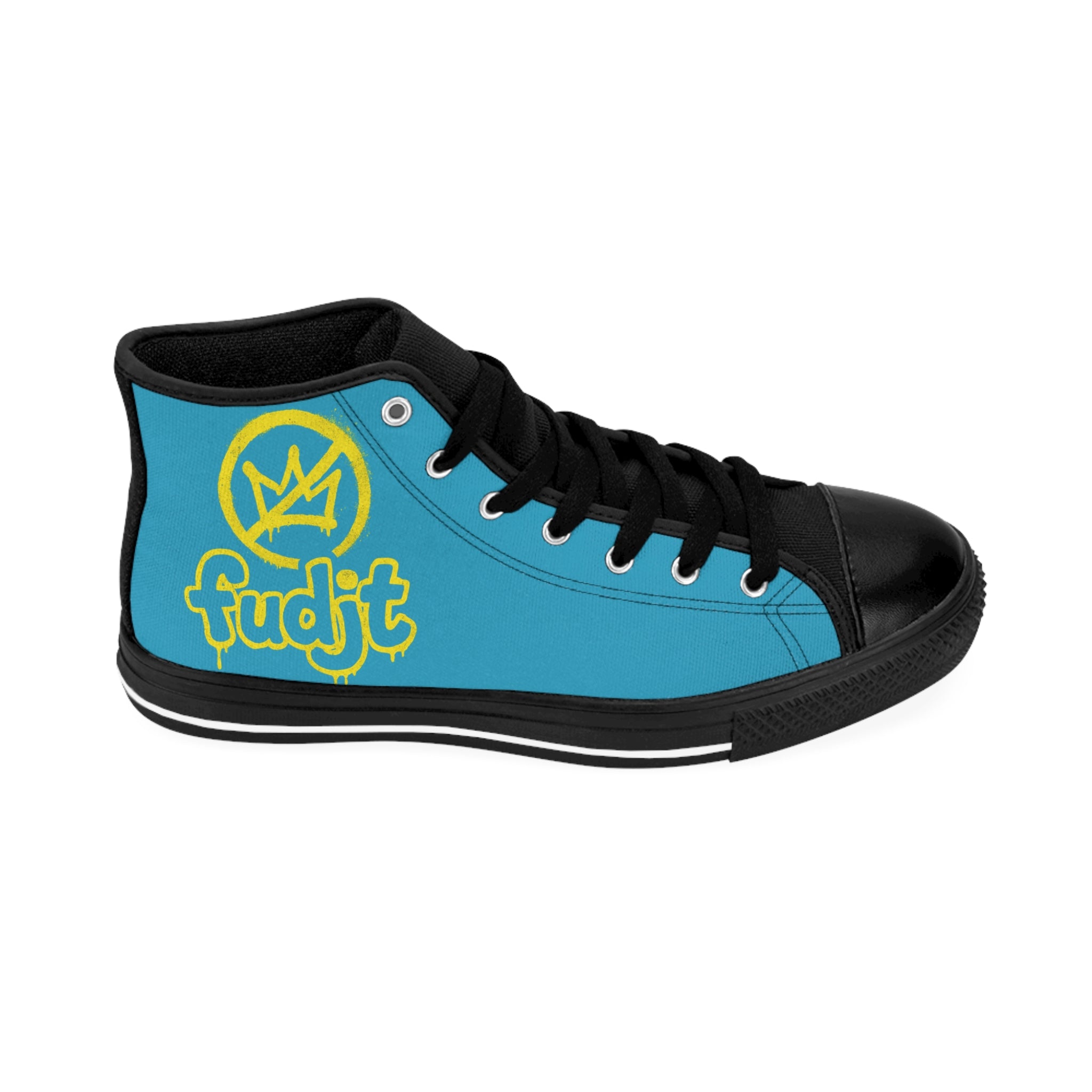 Turquoise Golden fudjt No Kings Street Style Sneakers | Women & Girls 3.75 High Top