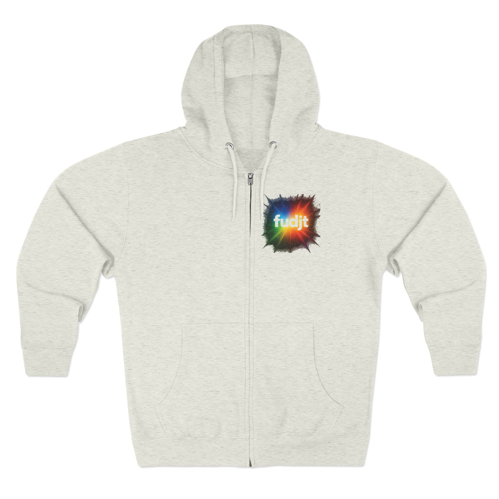 fudjt Burst of Empowerment Zip Hoodie | Front & Back Graphic | 8 Colors
