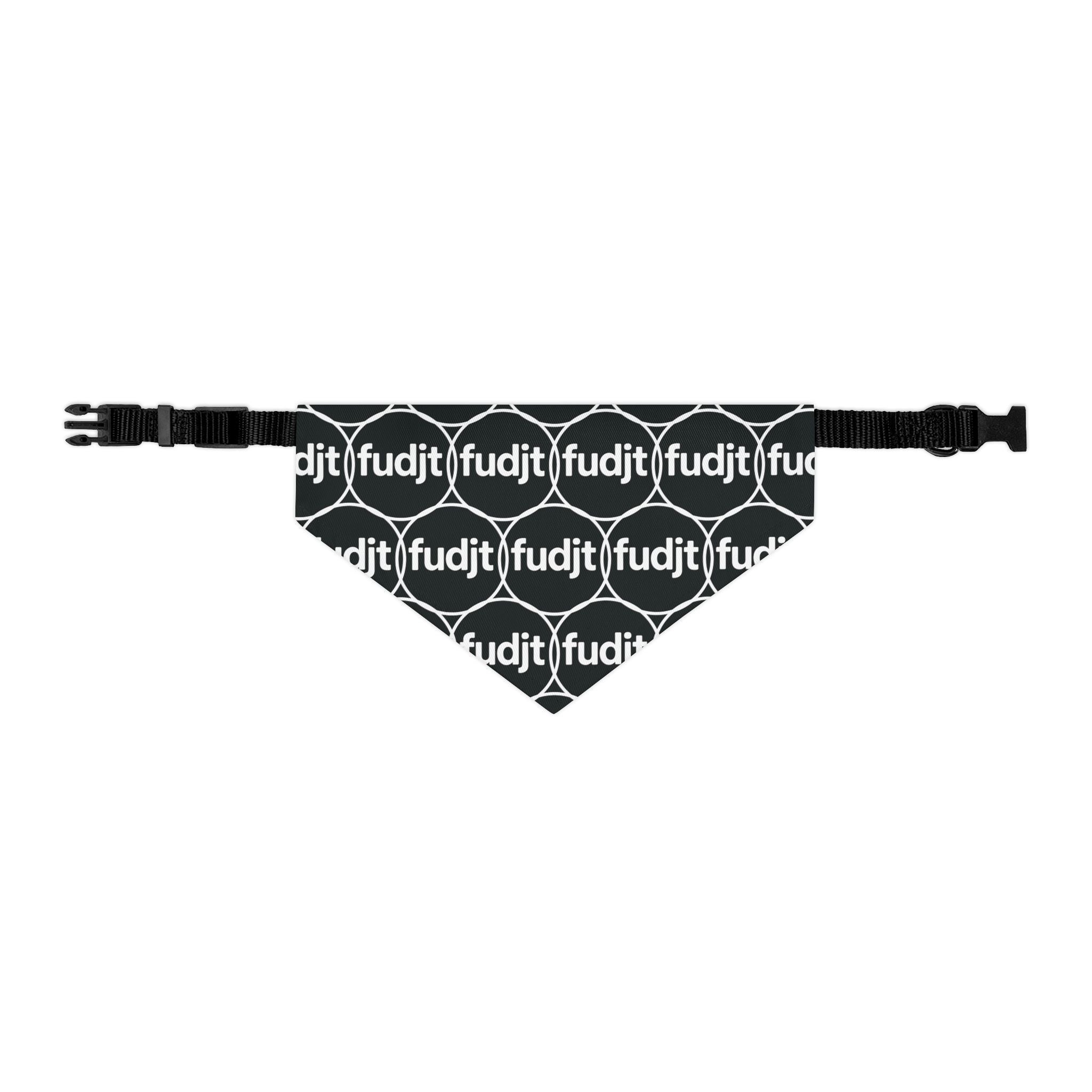 Black fudjt Unbroken Chain 2.5  Bandana Collar for Dogs, Cats & More | 4 Sizes - view 5