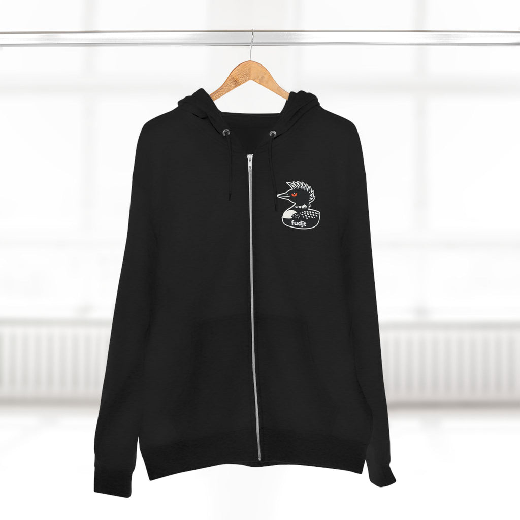 fudjt Rebel Loon Decoy Zip Hoodie | Front & Back Graphic | 9 Colors