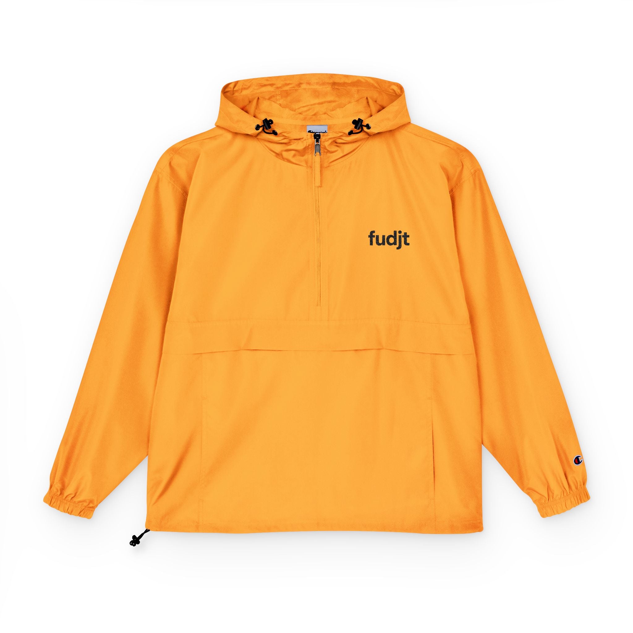 Packable Black fudjt logo Anorak Jacket - Champion Unisex Adventure Wear | 7 Colors