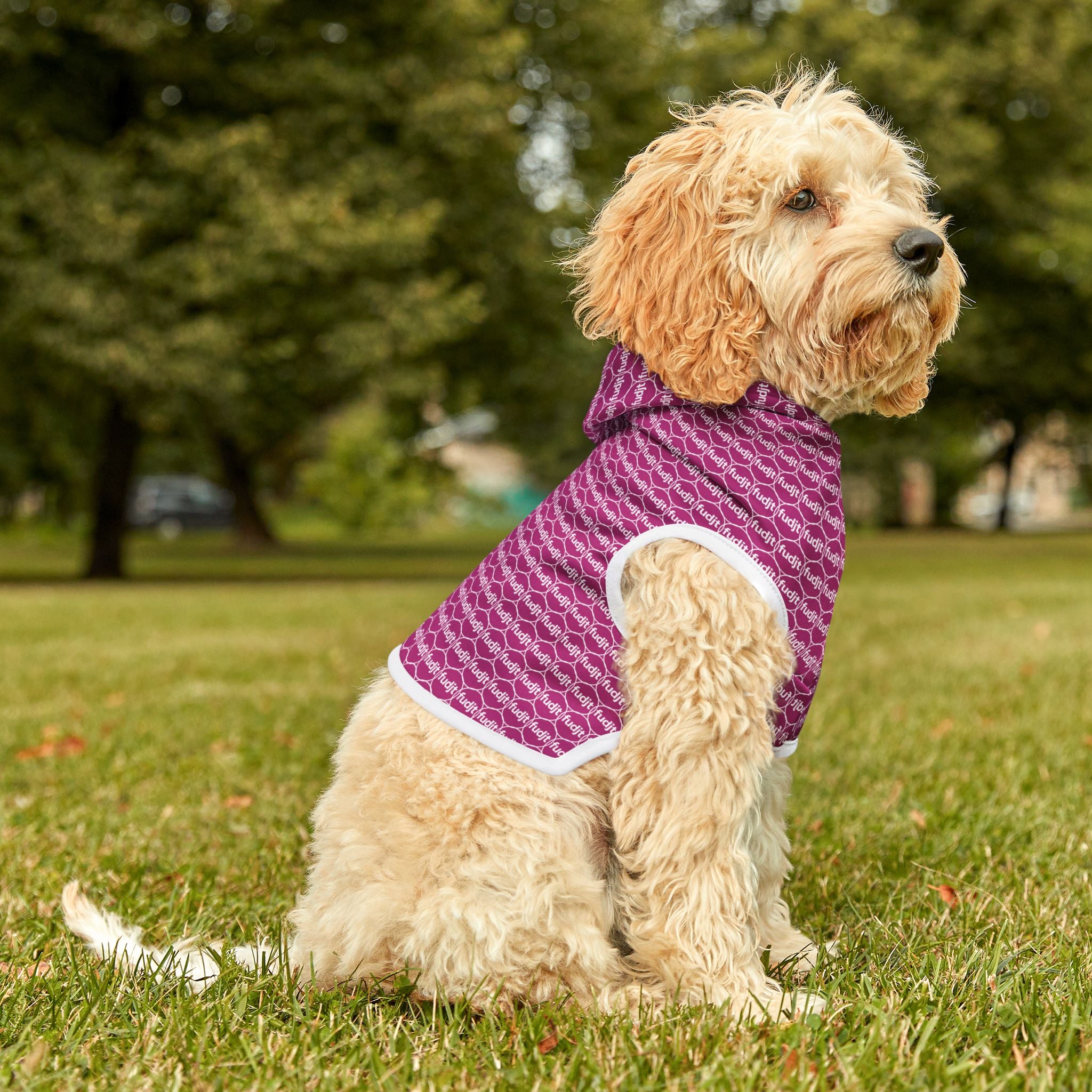 Pink fudjt Pet Hoodie | Unbroken Chain 1.25 | 7 Sizes