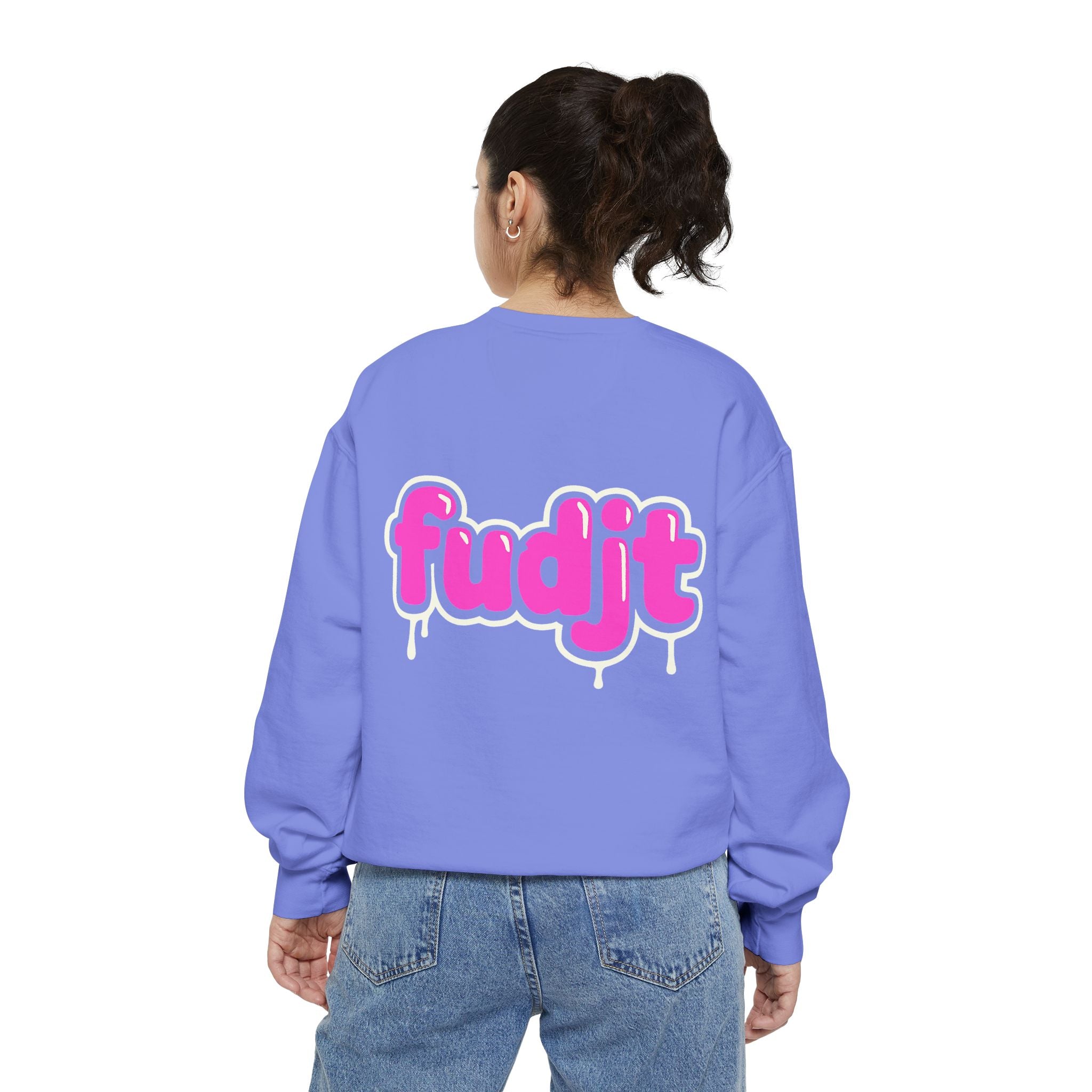 Rebel Loon fudjt Retro Wildlife Crewneck, Bold Pink Drip Backside | 14 Colors
