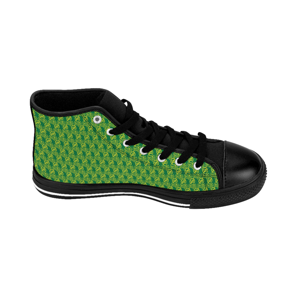 Dark Green Golden fudjt No Kings Street Style Sneakers | Women & Girls .5 High Top