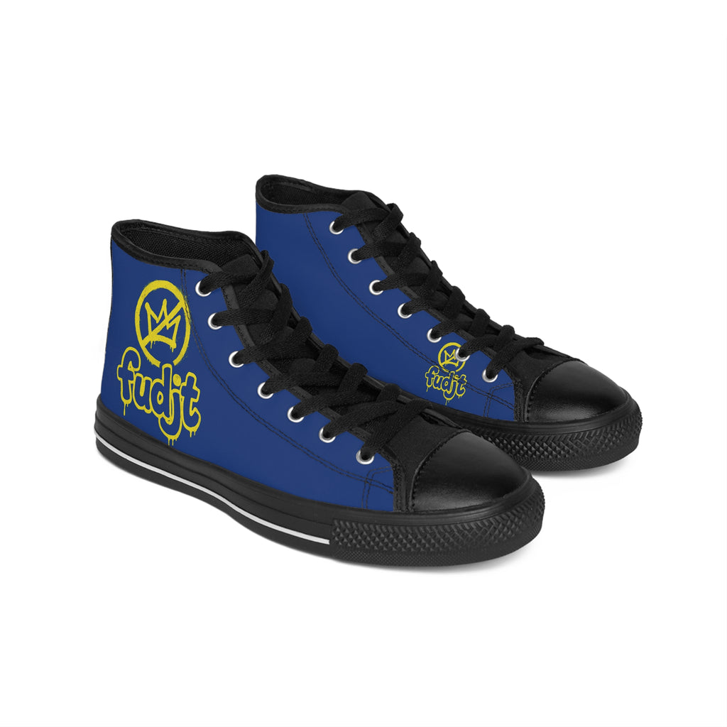 Dark Blue Golden fudjt No Kings Street Style Sneakers | Women & Girls 3.75 High Top