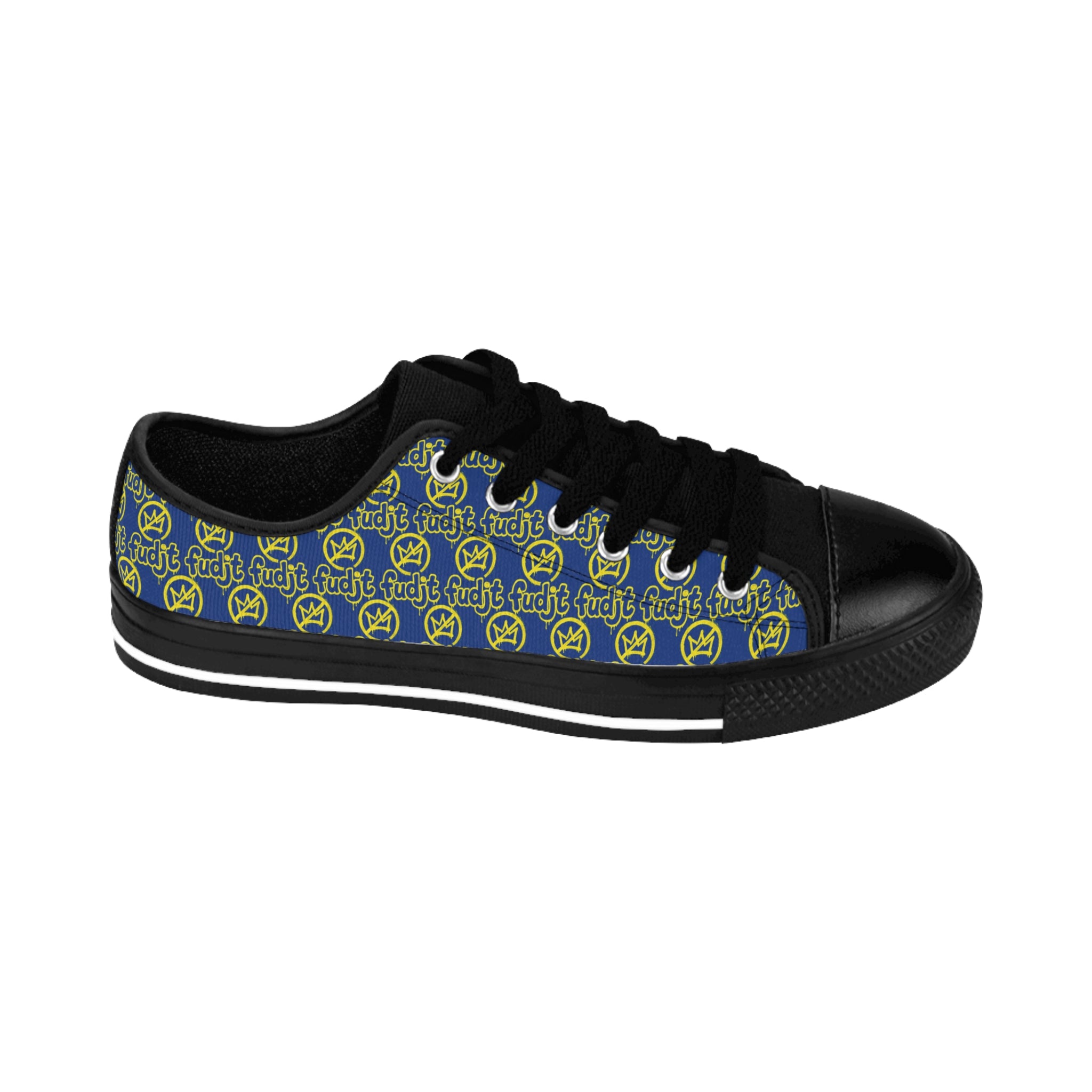 Dark Blue Golden fudjt No Kings Street Style Sneakers | Men & Boys All Over 1 Low Top