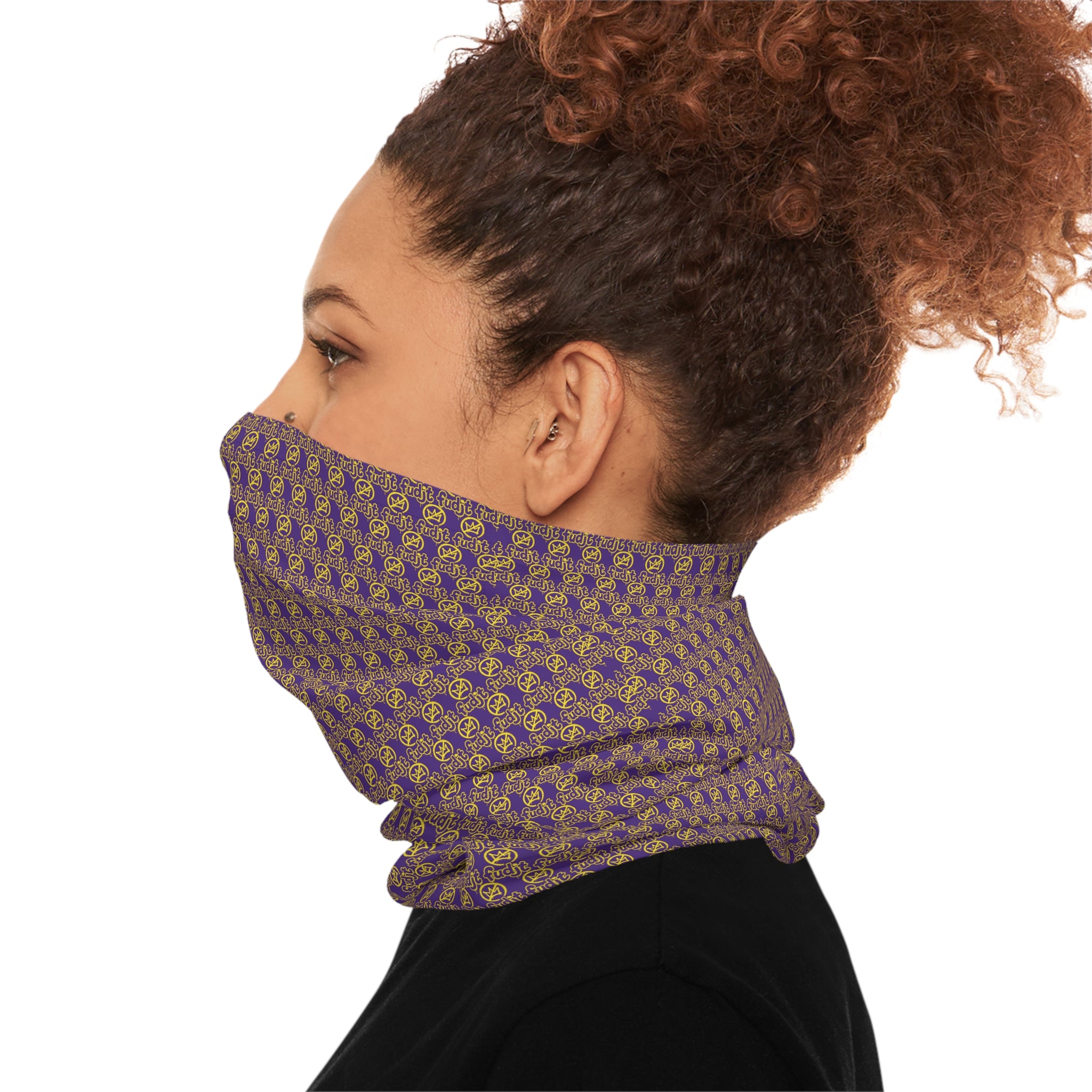 Purple Golden fudjt No Kings .5 Neck Gaiter