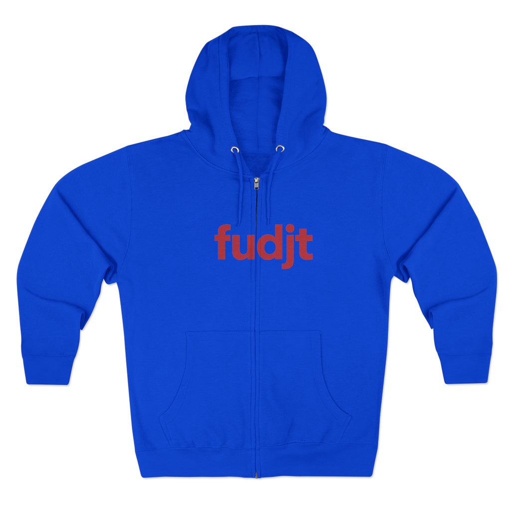 Zip Hoodie with Red fudjt Design | Cozy Everyday Comfort | 8 Colors