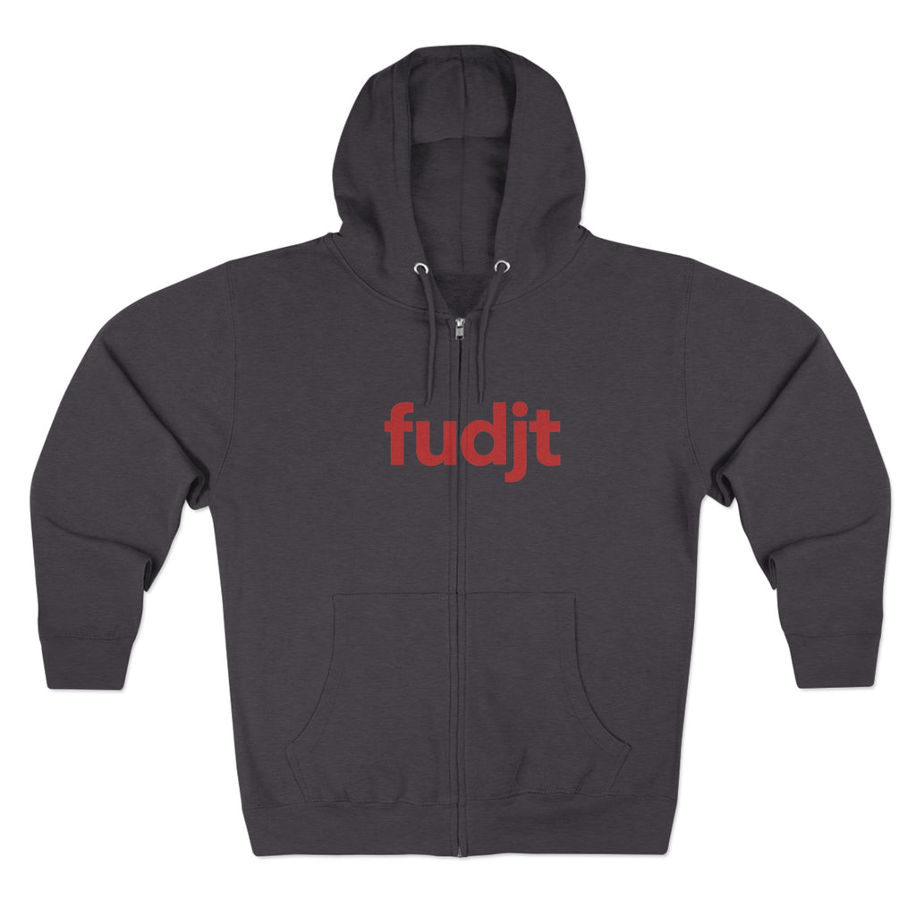 Zip Hoodie with Red fudjt Design | Cozy Everyday Comfort | 8 Colors