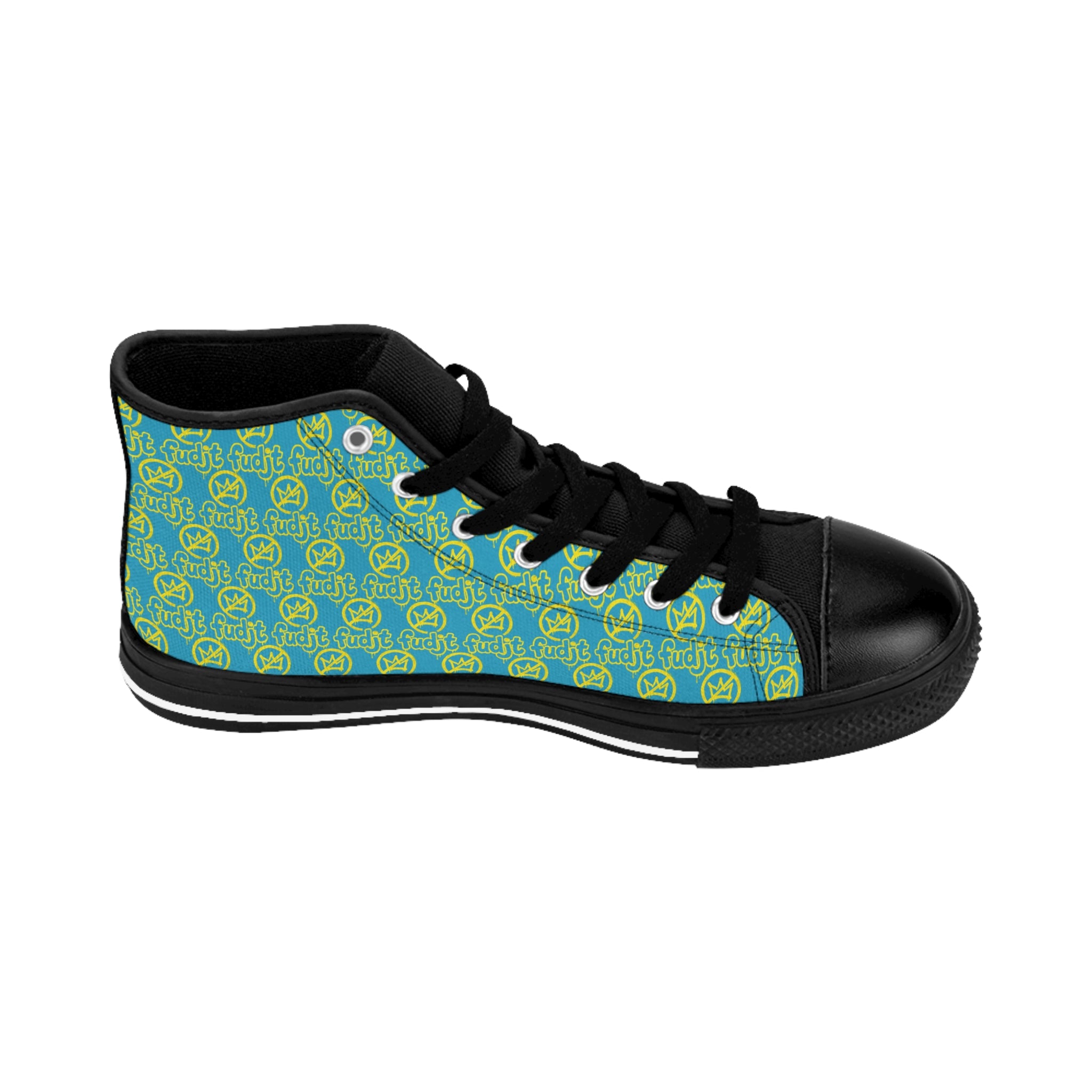 Turquoise Golden fudjt No Kings Street Style Sneakers | Women & Girls 1 High Top